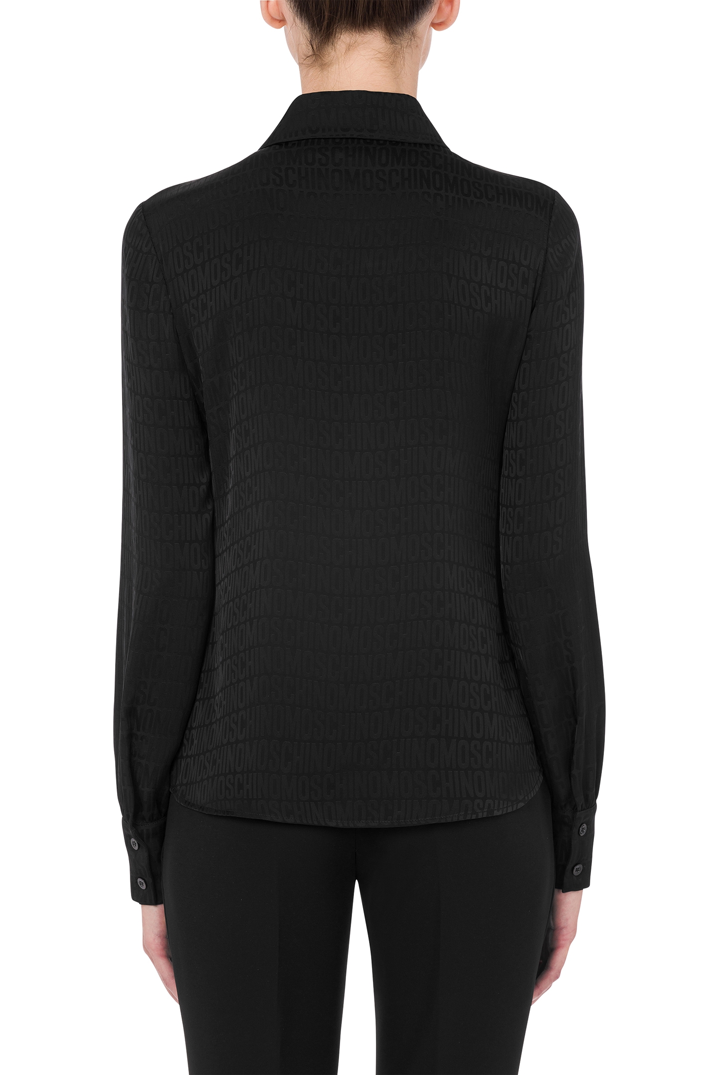 ALLOVER LOGO TWILL SHIRT BLACK 2