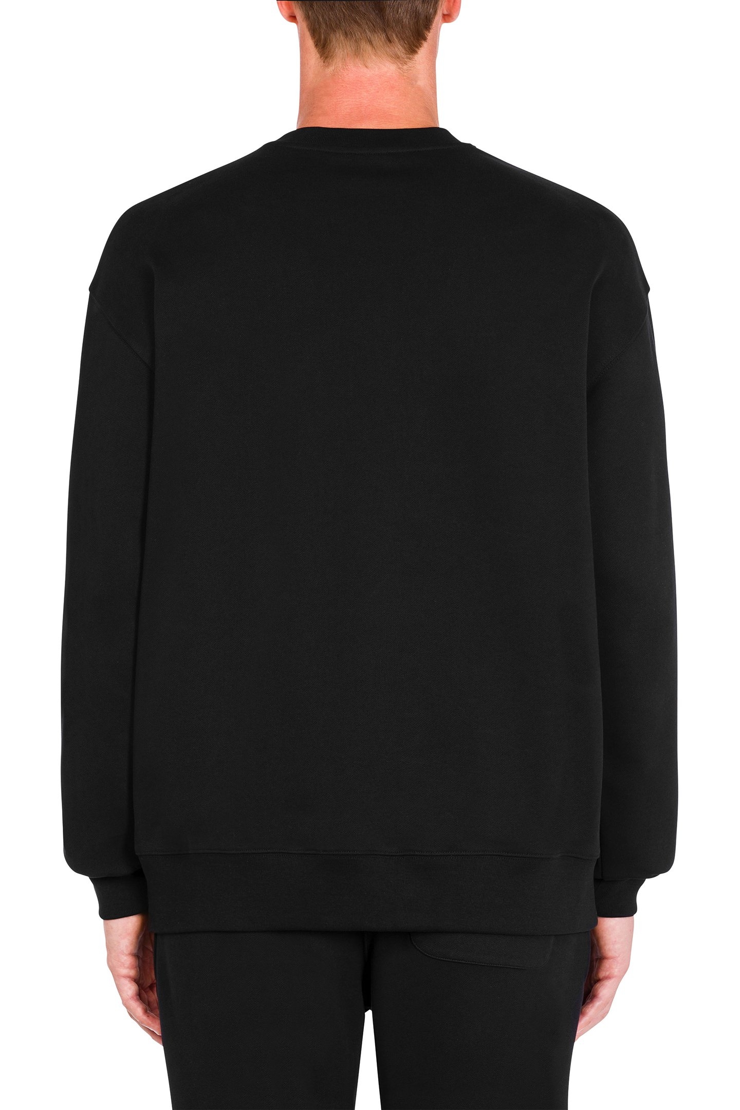 SILVER LOGO ORGANIC COTTON SWEATSHIRT BLACK 2