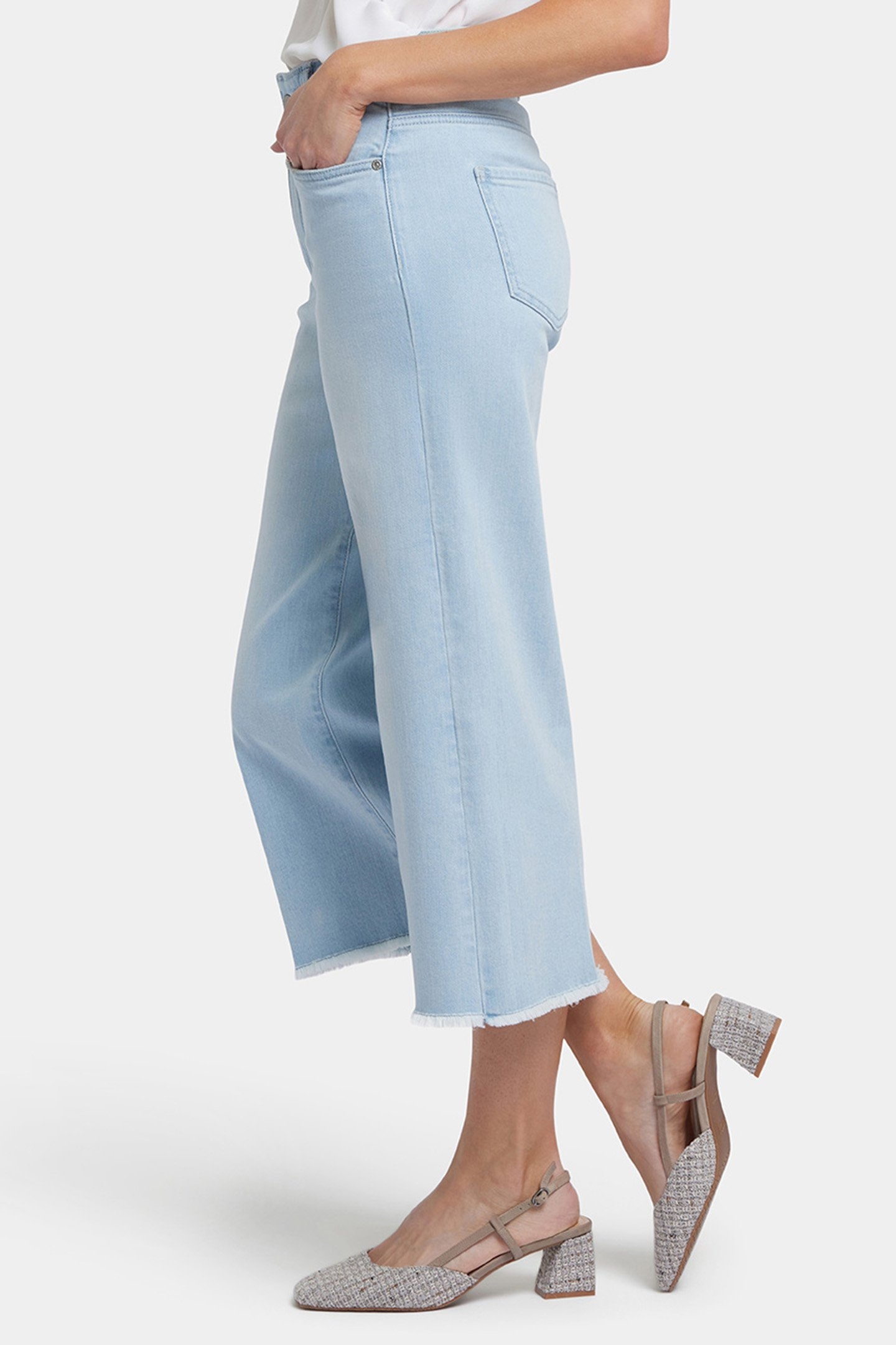BRIGITTE WIDE LEG CAPRI CLEAR WATER 5