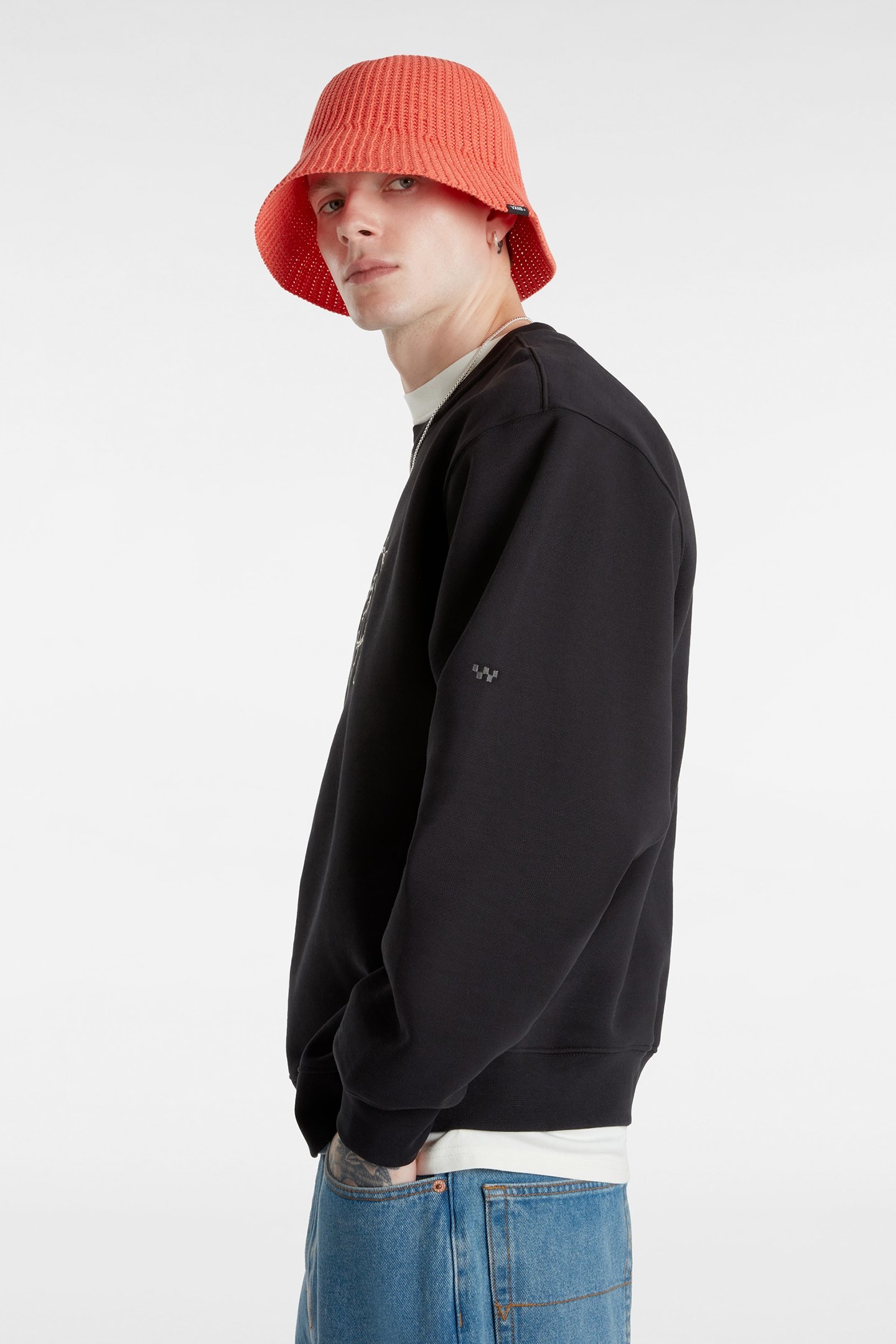 SKATE HOLD HANDS PO CREW BLACK 6