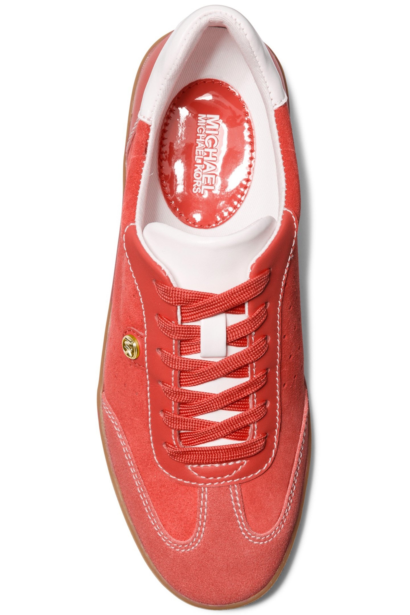 SCOTTY LACE UP TRAINER IN RED 2