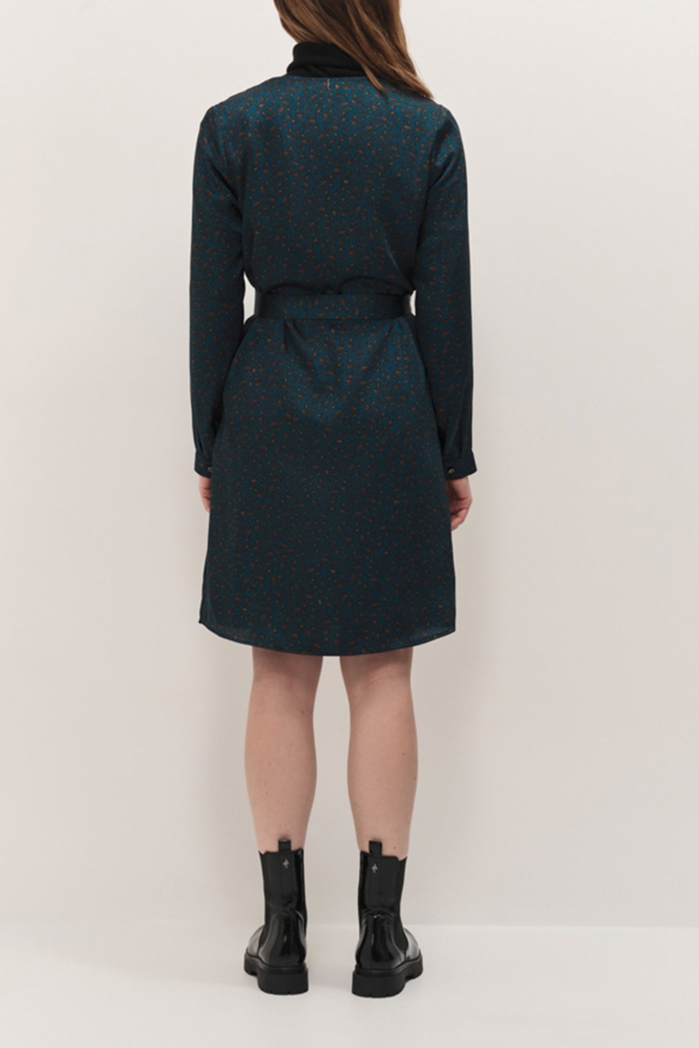 RYANNE - WINTER LEOPARD PRINT SYCAMORE SHIRT DRESS 2