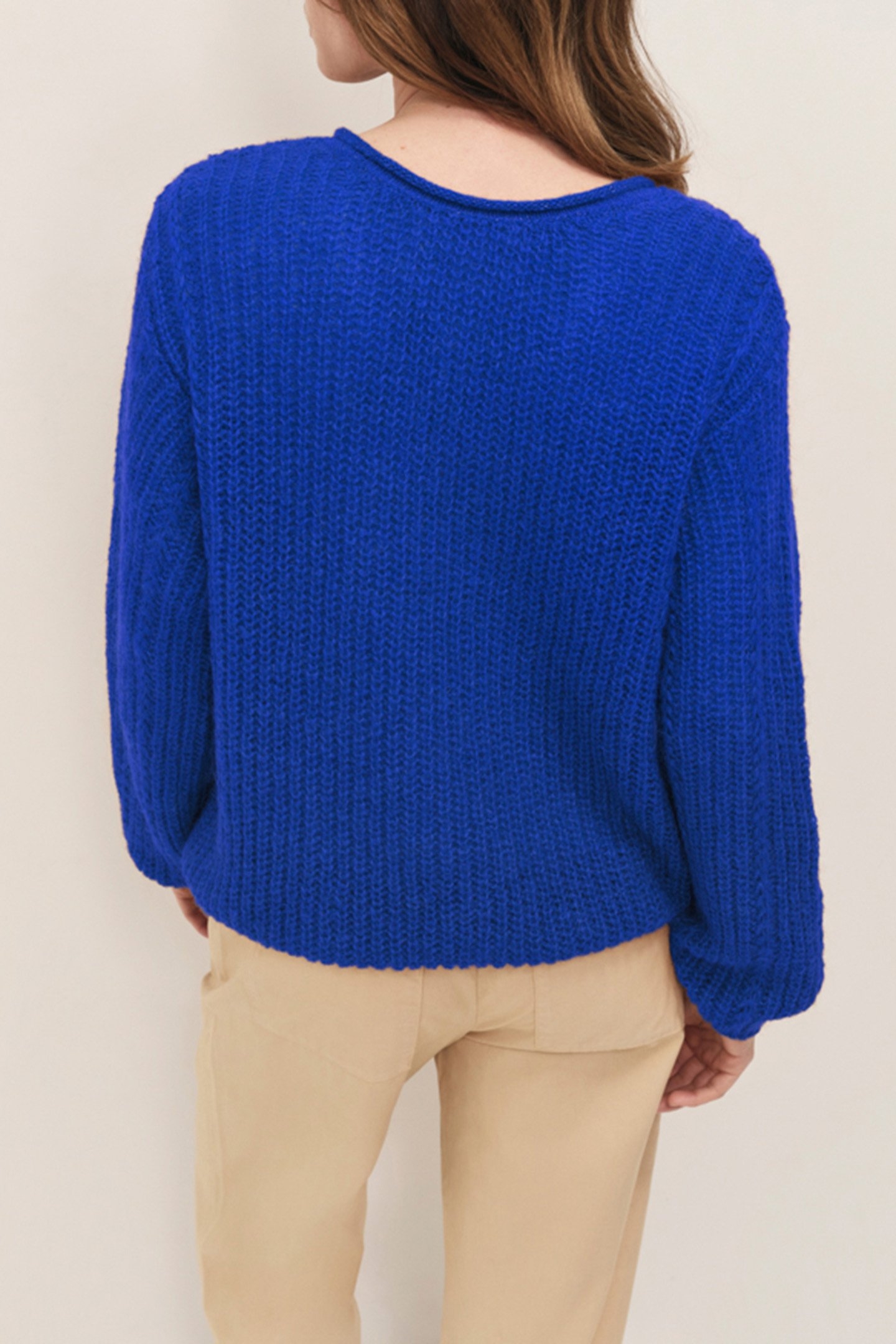 TING - SAPPHIRE BLUE KNITTED JUMPER WITH LUREX DETAILS 2
