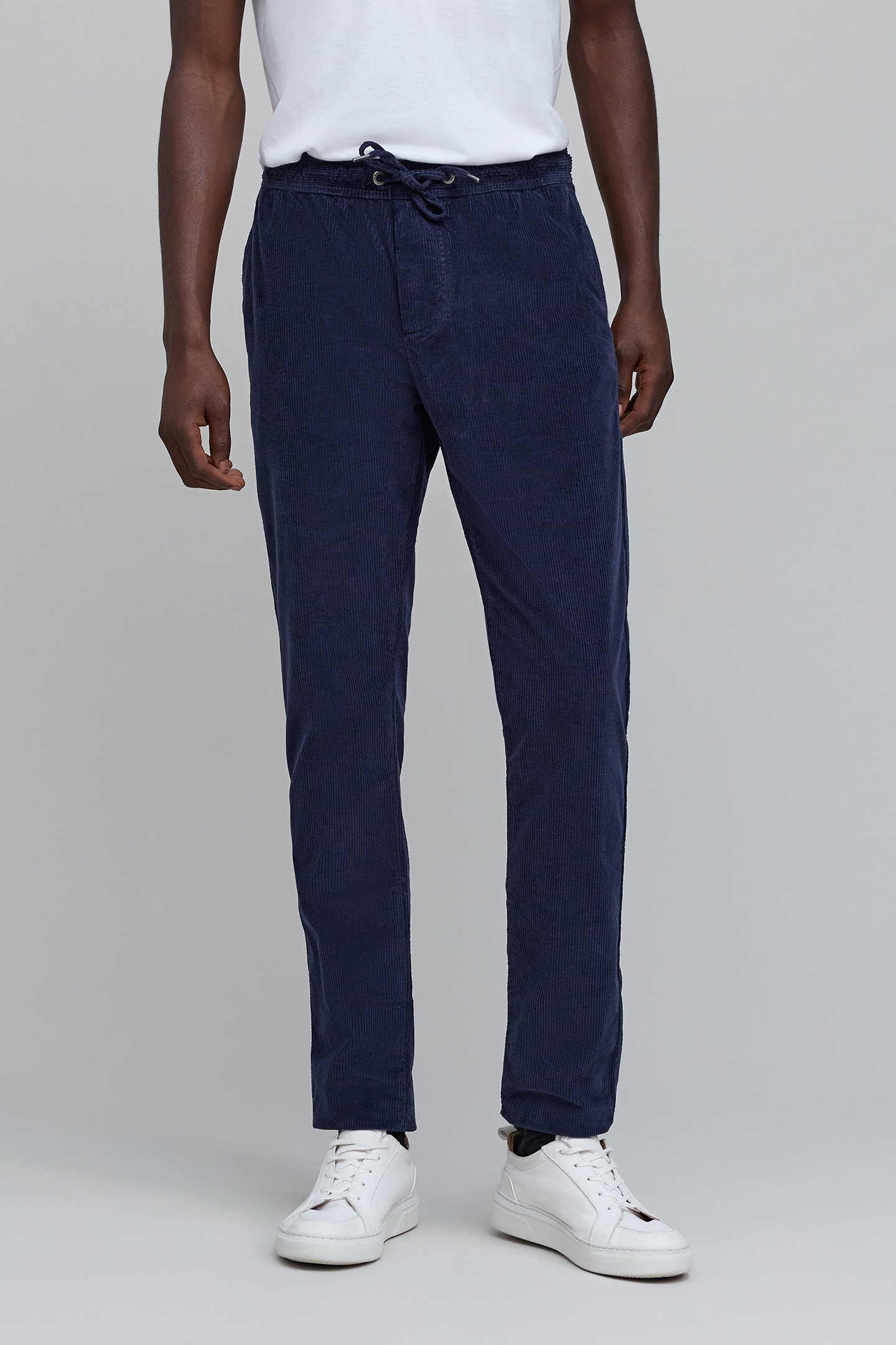INDIGO CORDUROY JOGPANTS 1