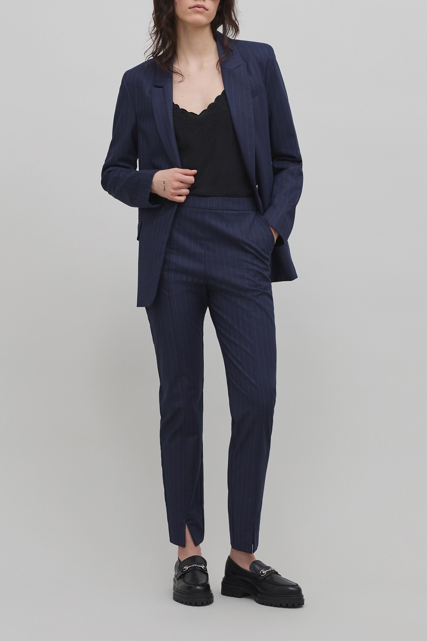 NAVY TENNIS STRIPE SUIT JACKET 2