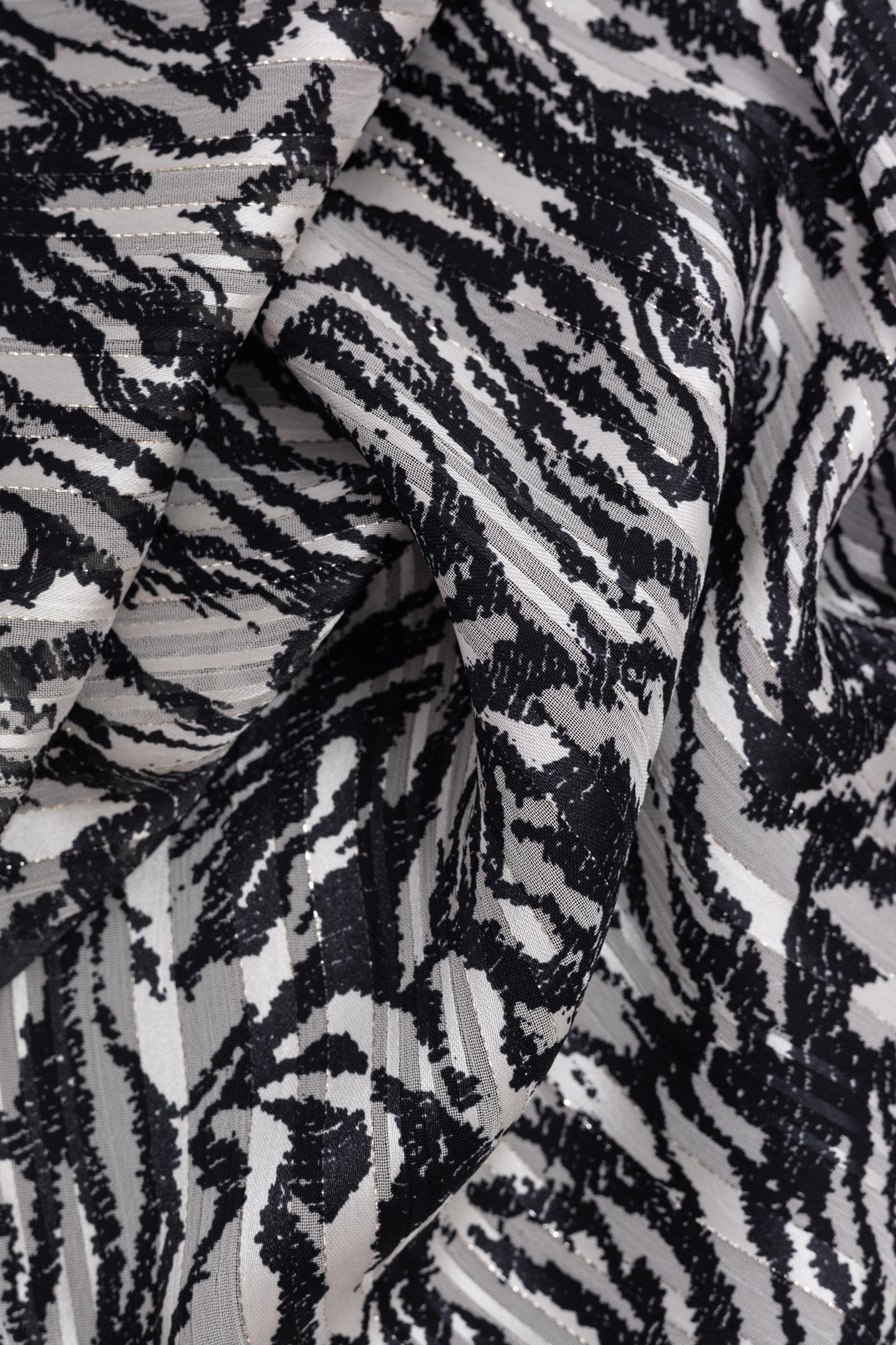 IVORY ZEBRA LUREX PRINT BLOUSE 6