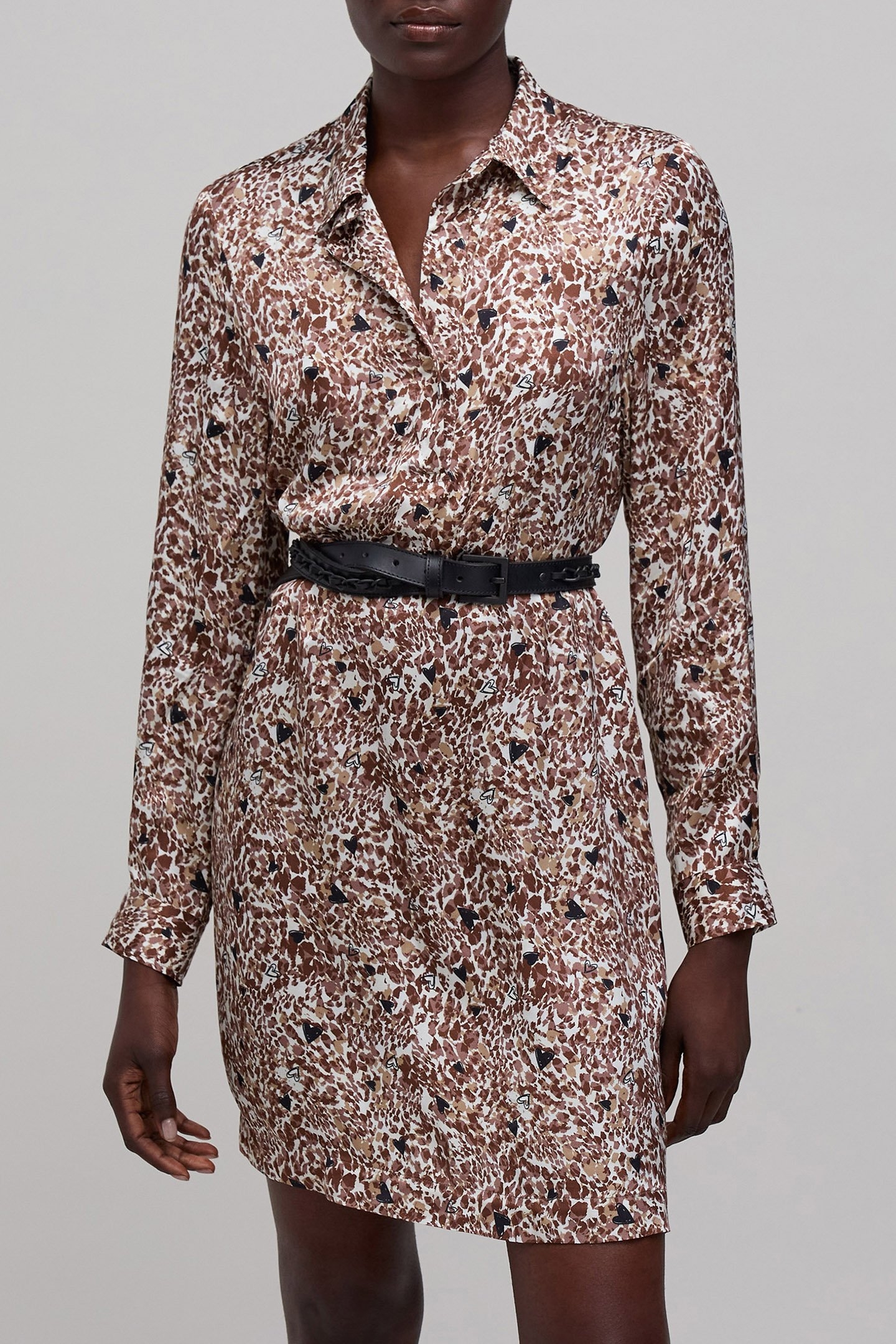 ECRU LENZING™ ECOVERO™ ANIMAL HEARTS DRESS 1