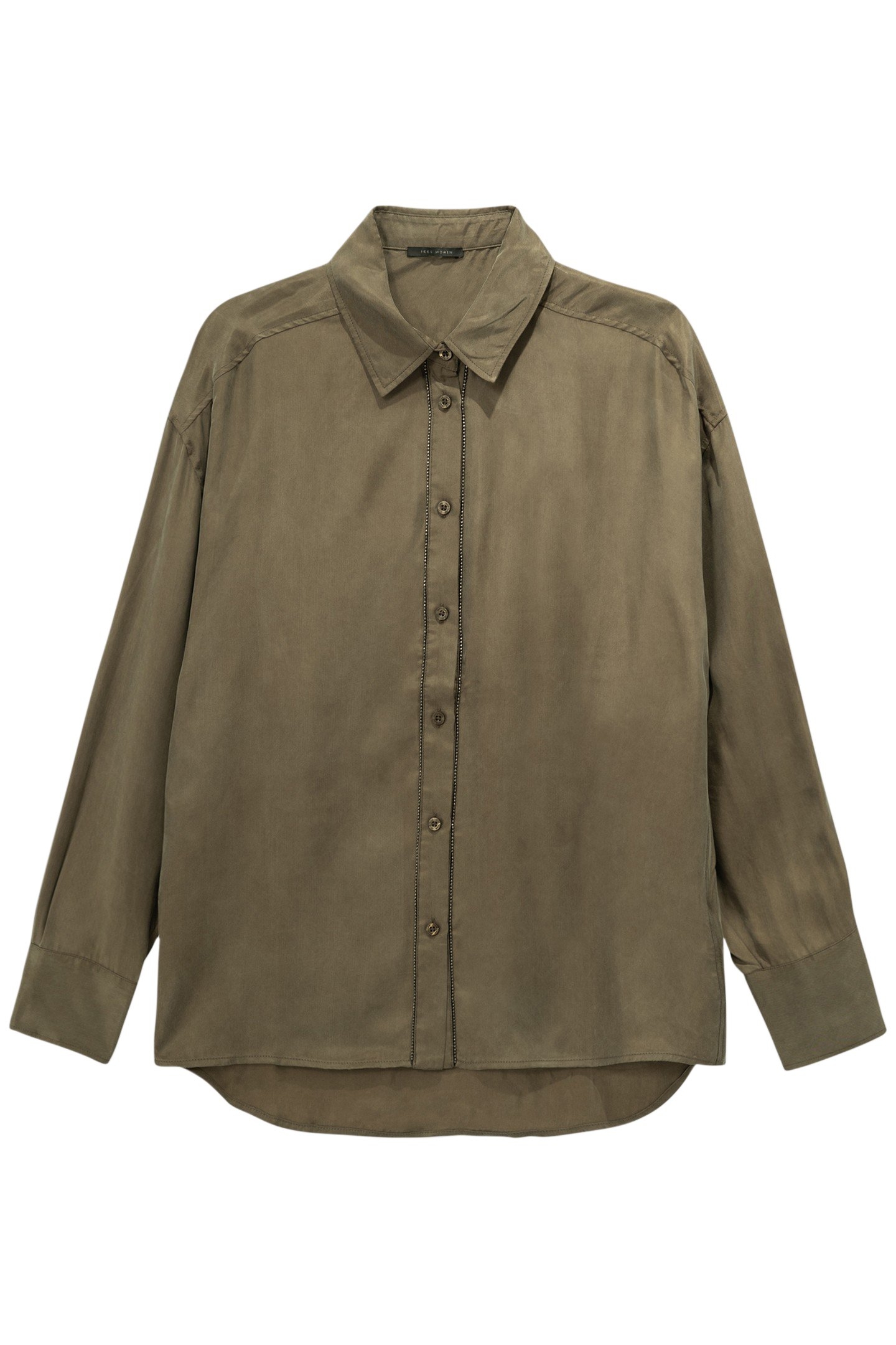 KHAKI OVERSIZE SHIRT WITH JEWEL PATTERN 4