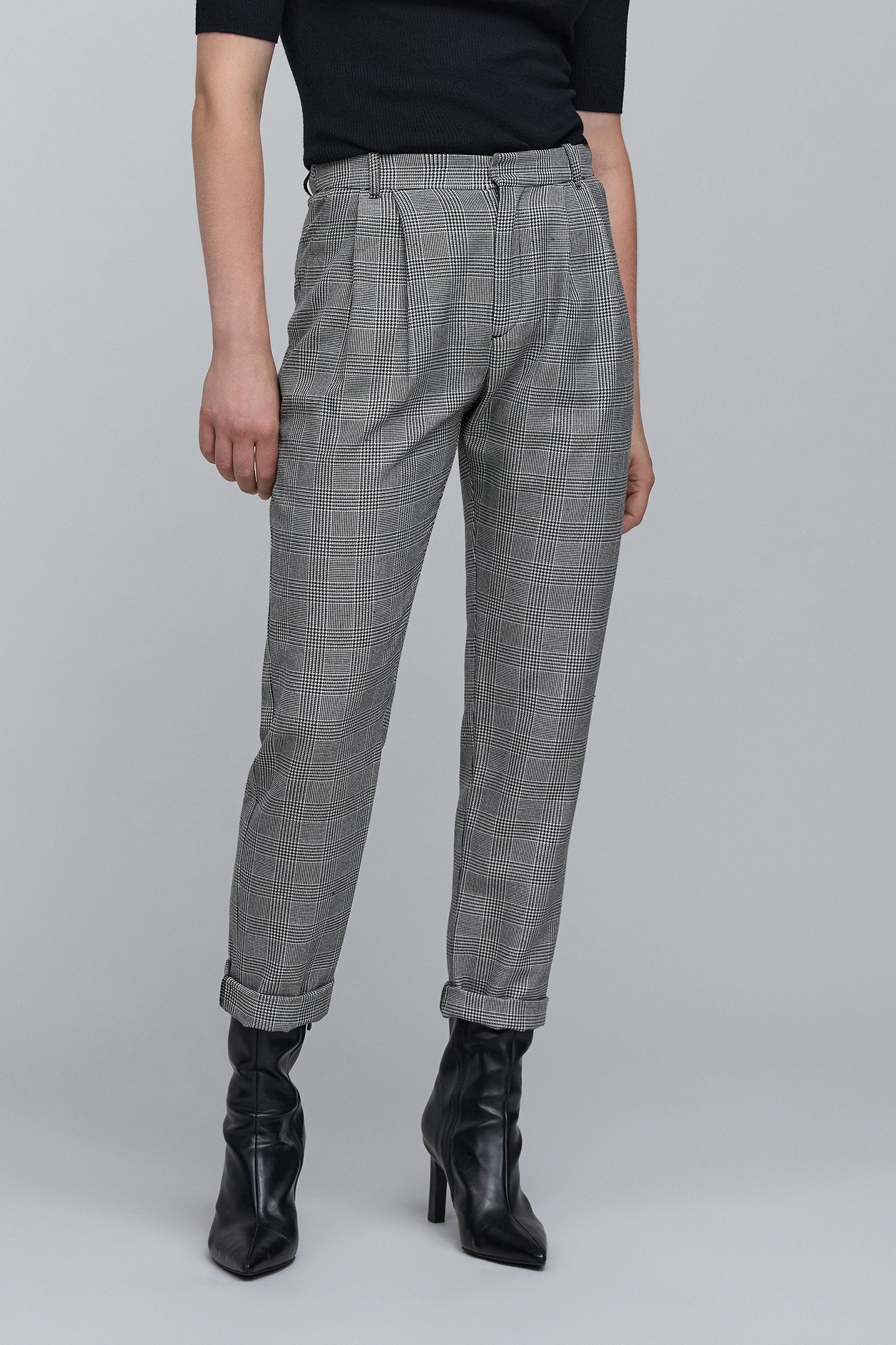 PRINCE OF WALES BLACK SUIT PANTS 1