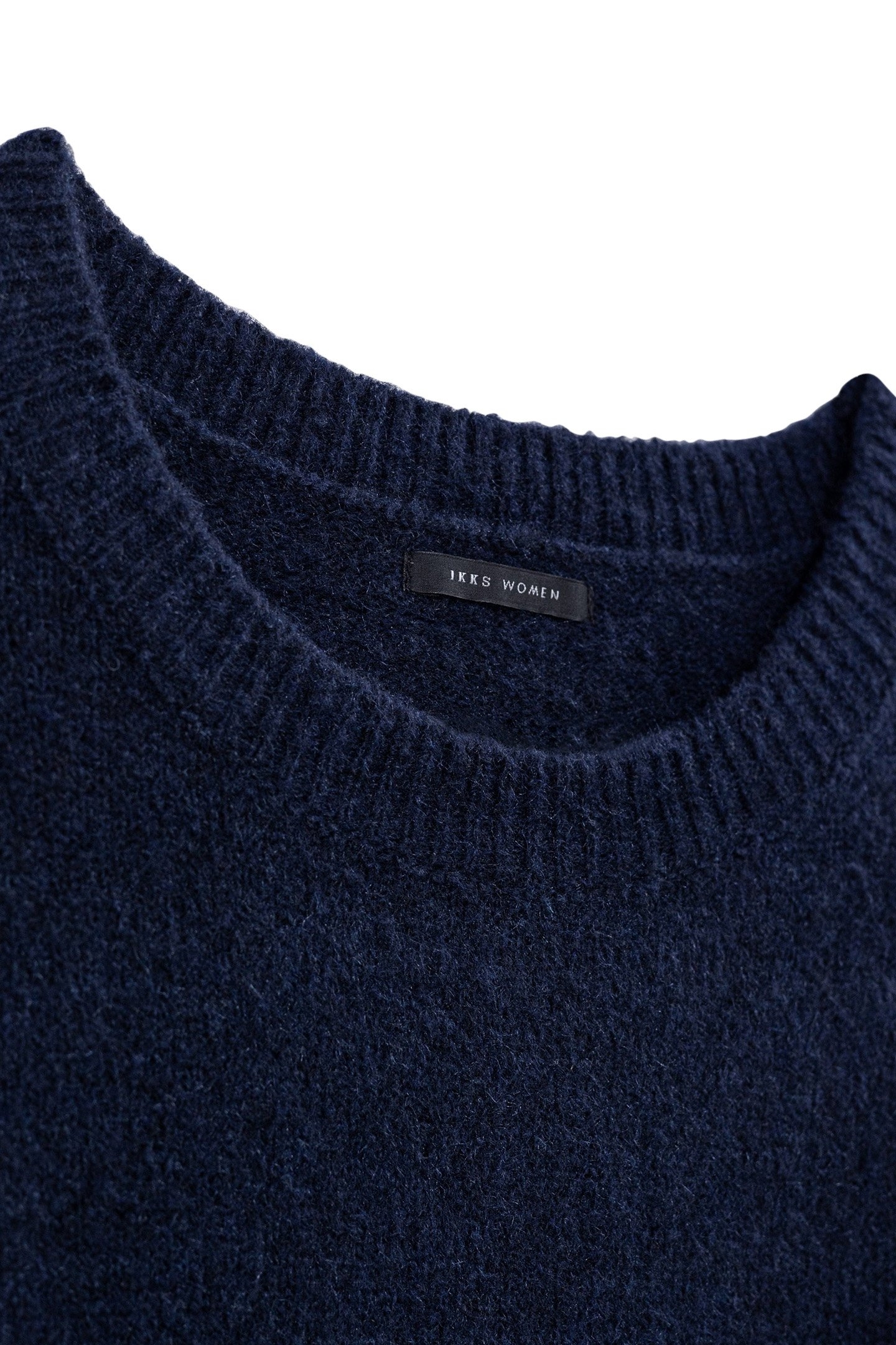 NAVY ROUND NECK SWEATER DRESS WITH LONG SLEEVES 3