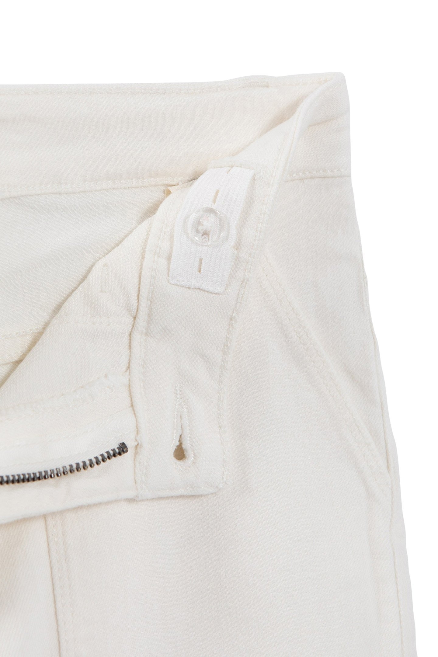 GIRLS' OFF-WHITE DENIM CARGO TROUSERS 5