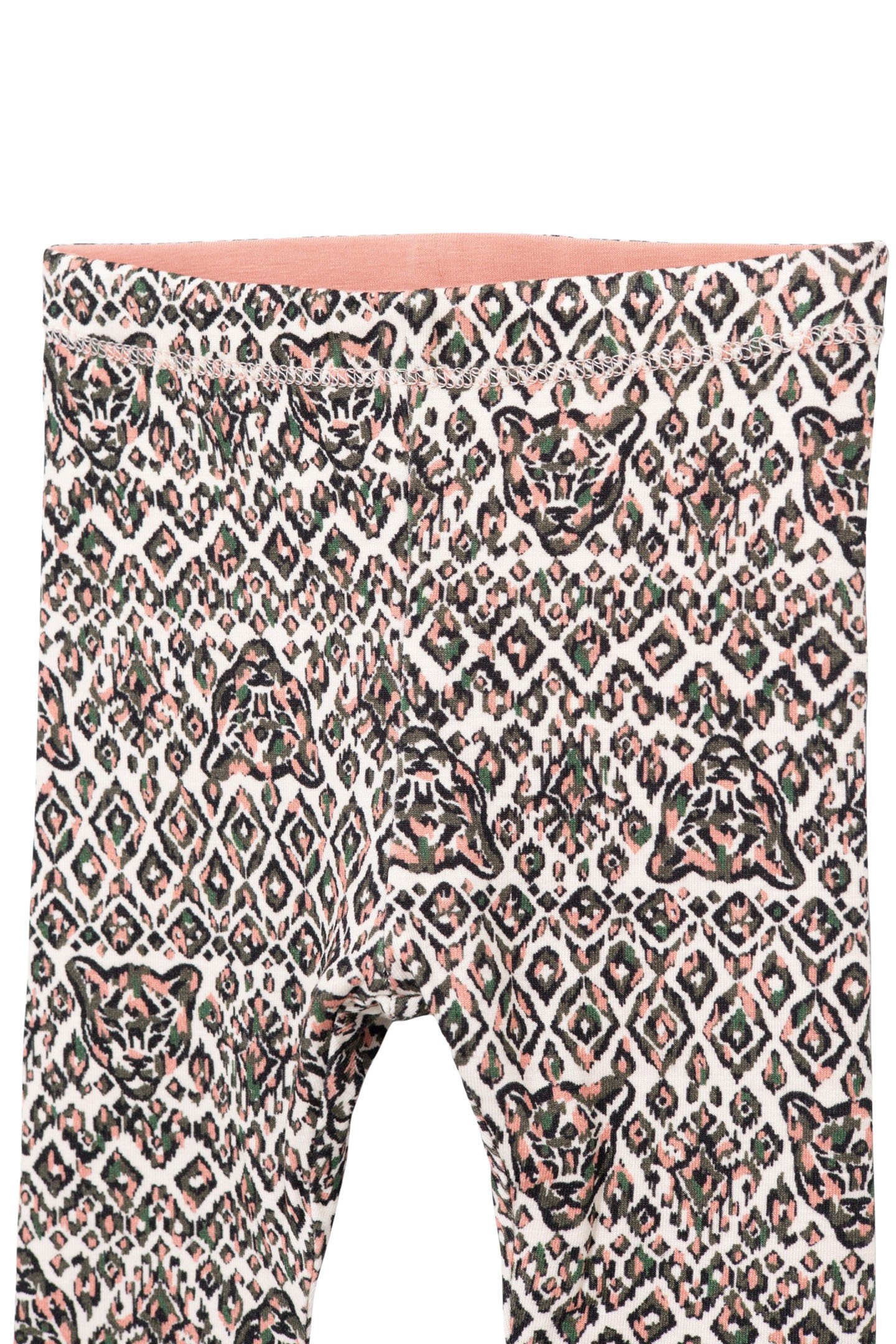 REVERSIBLE ETHNIC GRAPHIC AND GREEN BABY GIRL LEGGINGS 6