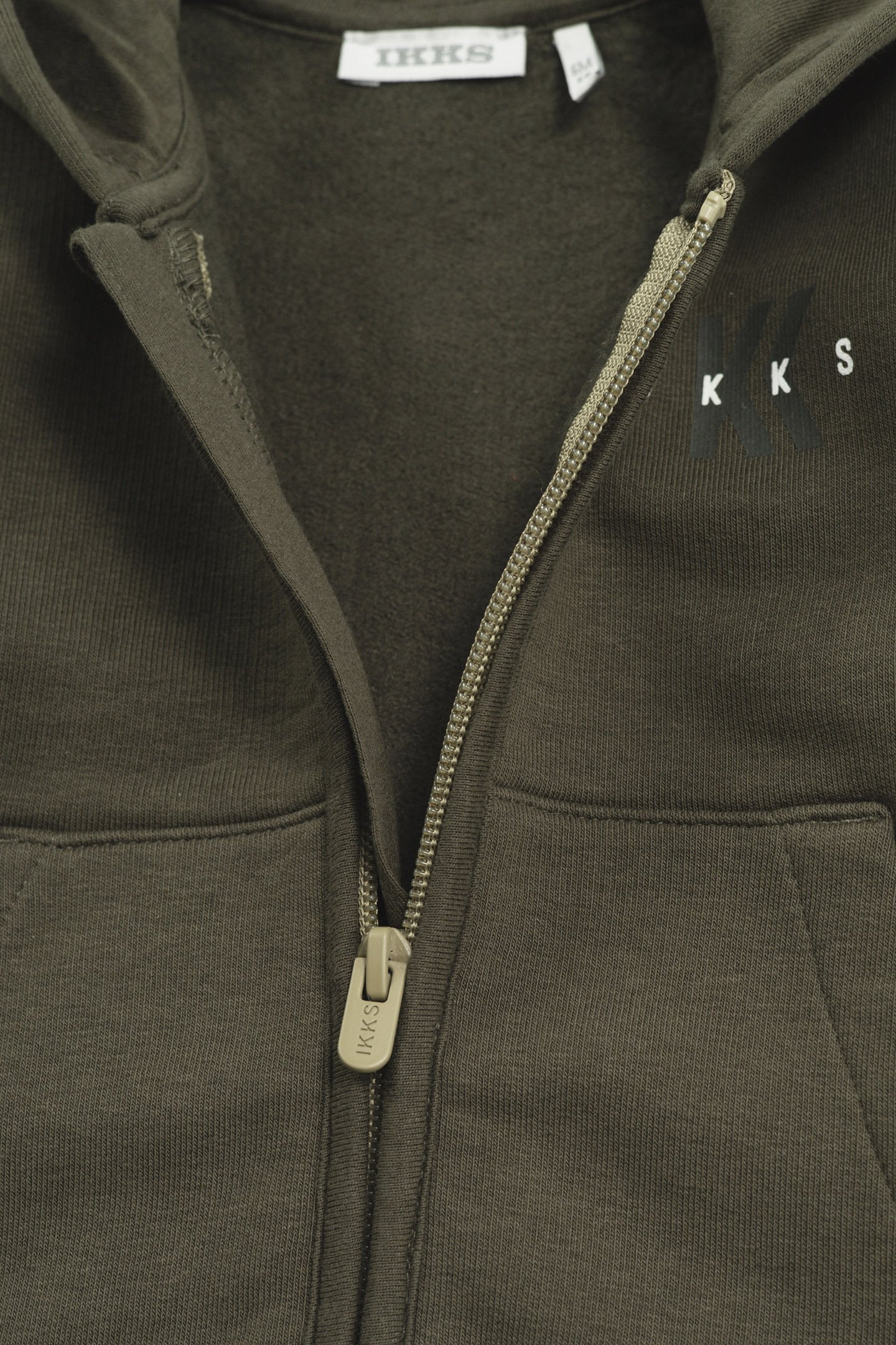 BABY BOY KHAKI ZIPPED HOODED CARDIGAN 5