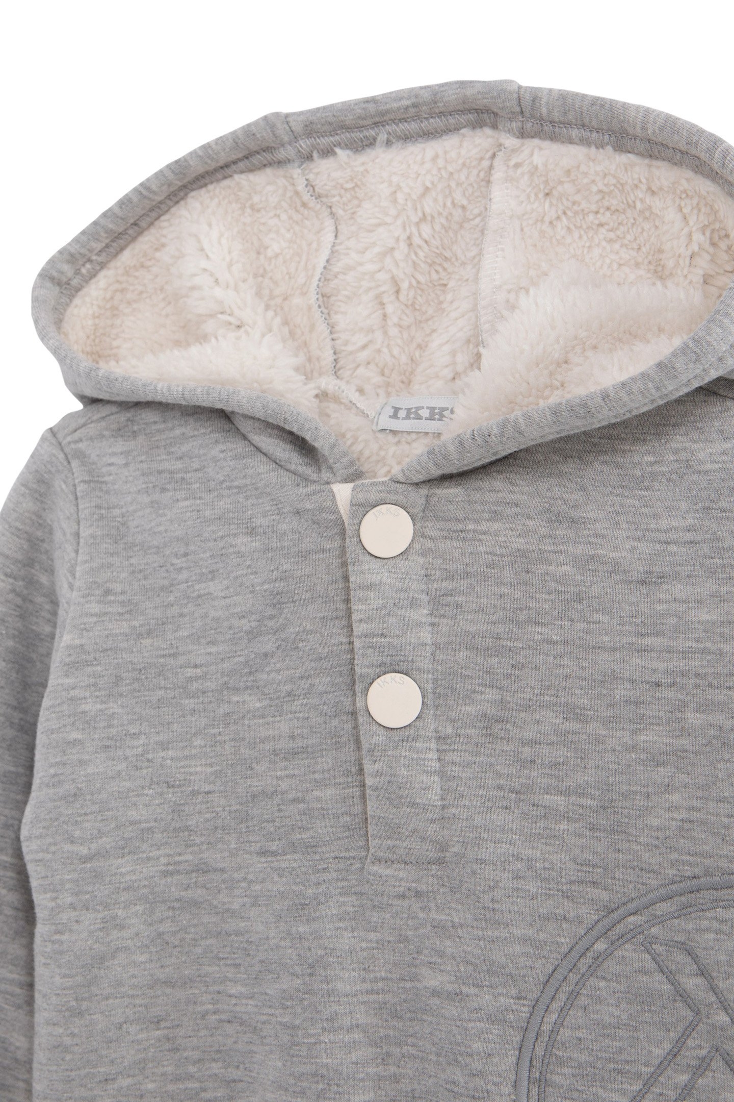 BABY BOY GREY MAXI EMBROIDERED FURRY SWEATSHIRT 3