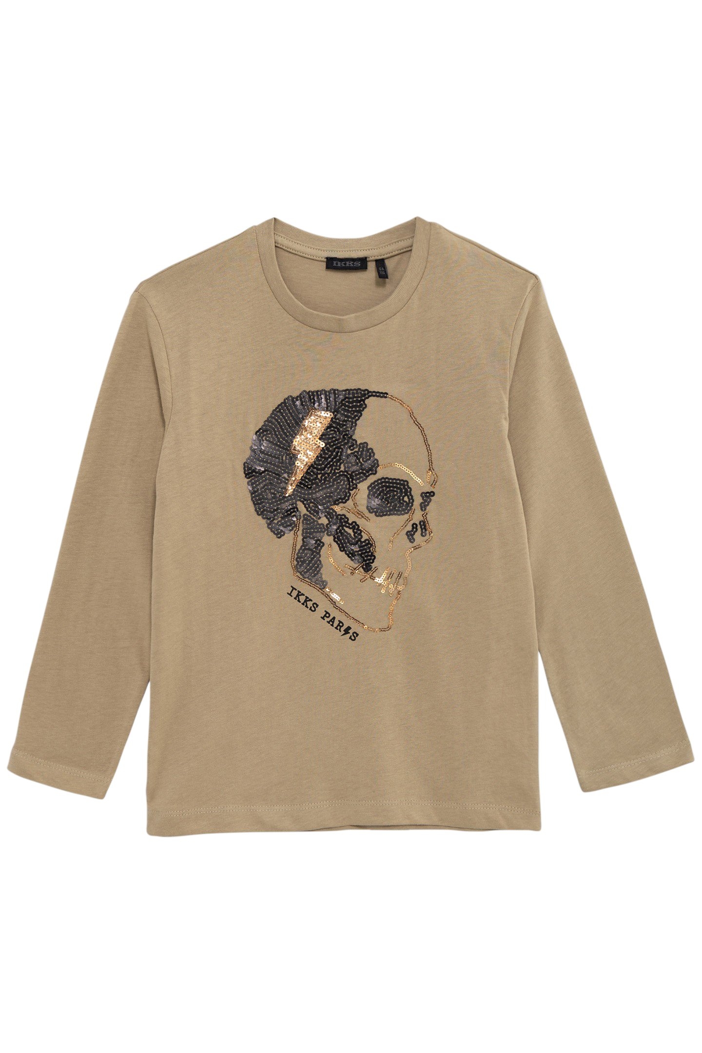 BOY'S CAMEL ORGANIC COTTON SKULL AND CROSSBONES T-SHIRT 1