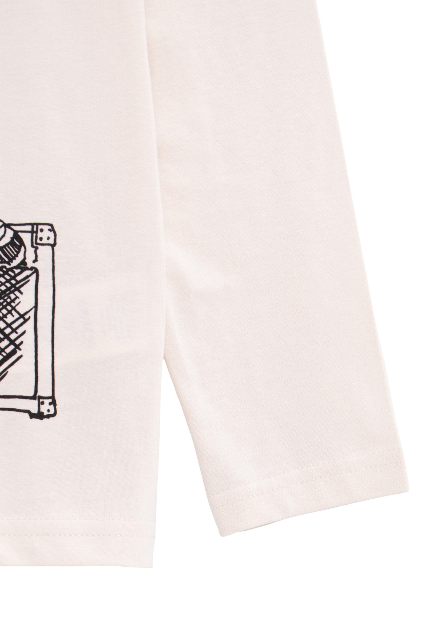 ECRU ORGANIC COTTON T-SHIRT BOY RAT-ROCKER DESIGN 4