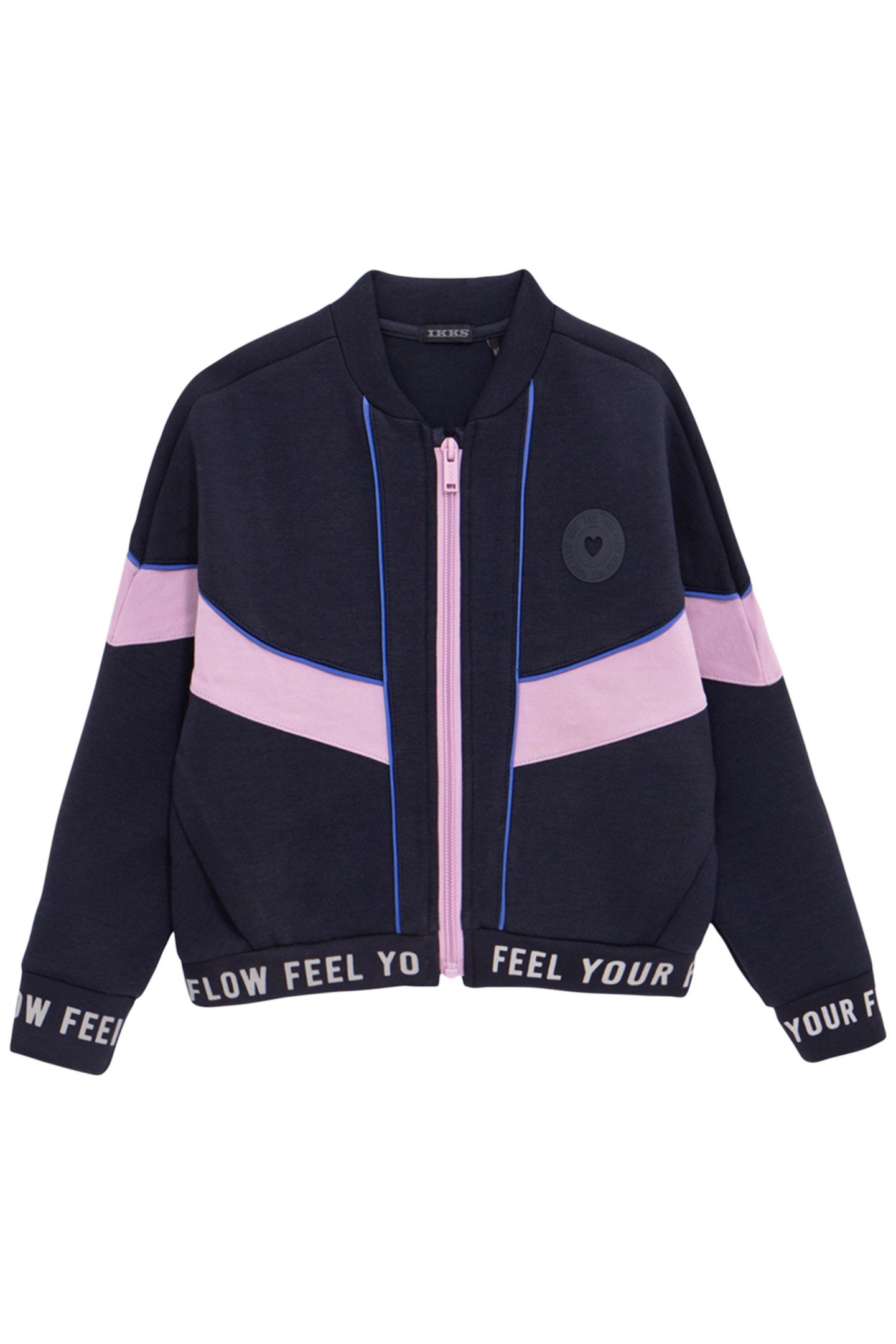 SPORTY NAVY ZIPPED CARDIGAN FOR GIRLS 1