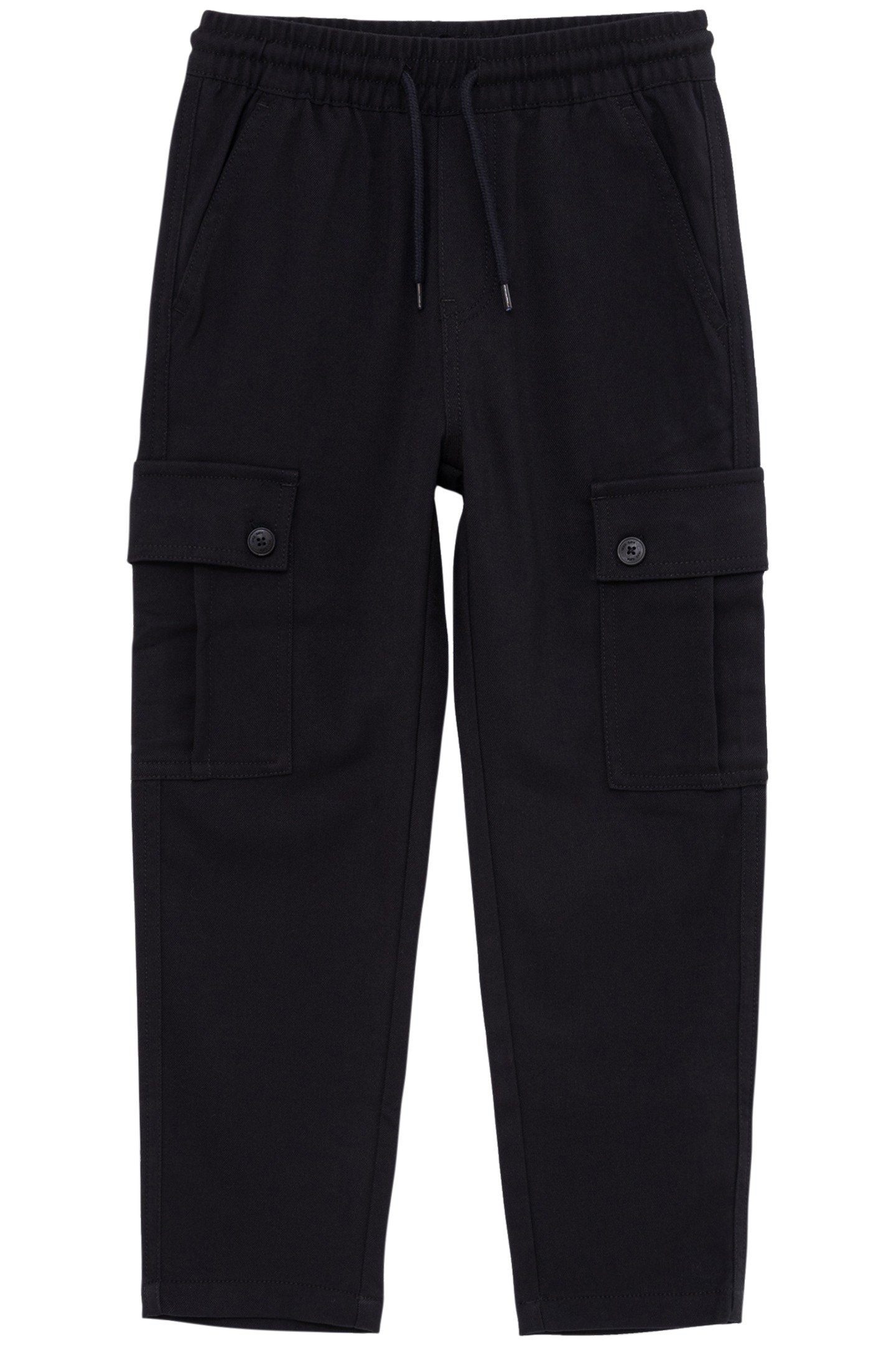 BLACK BATTLE PANTS WITH ELASTIC WAISTBAND FOR BOYS 1