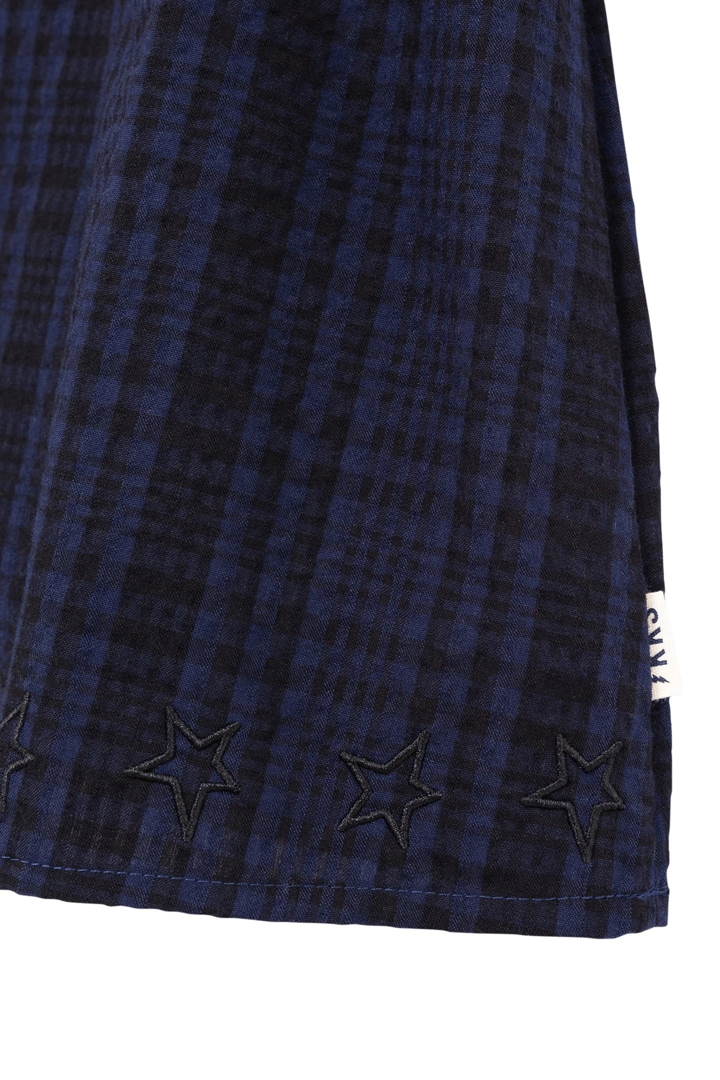 GIRL'S 2-IN-1 NAVY PLAID DRESS AND BIKER VEST 7