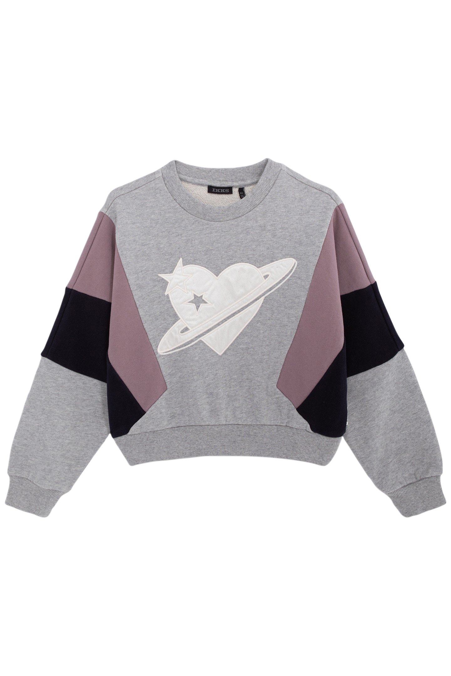 GIRL'S GREY HEART-PLANET MAXI SWEATSHIRT 1