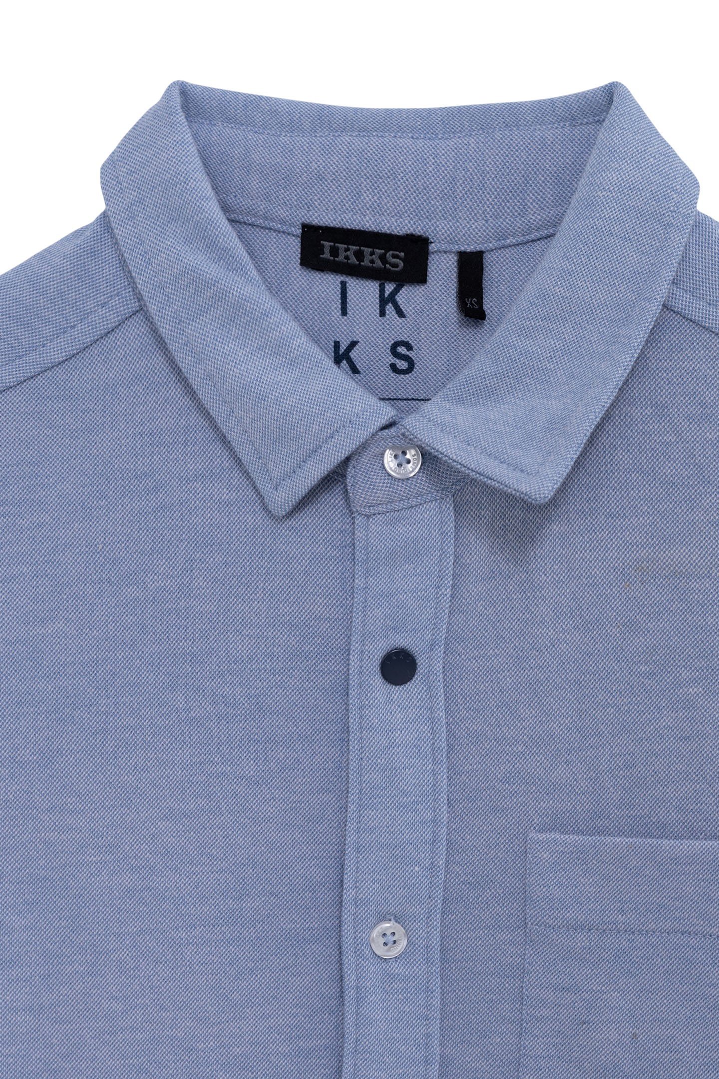 BOY'S BLUE DENIM-EFFECT KNIT SHIRT 3