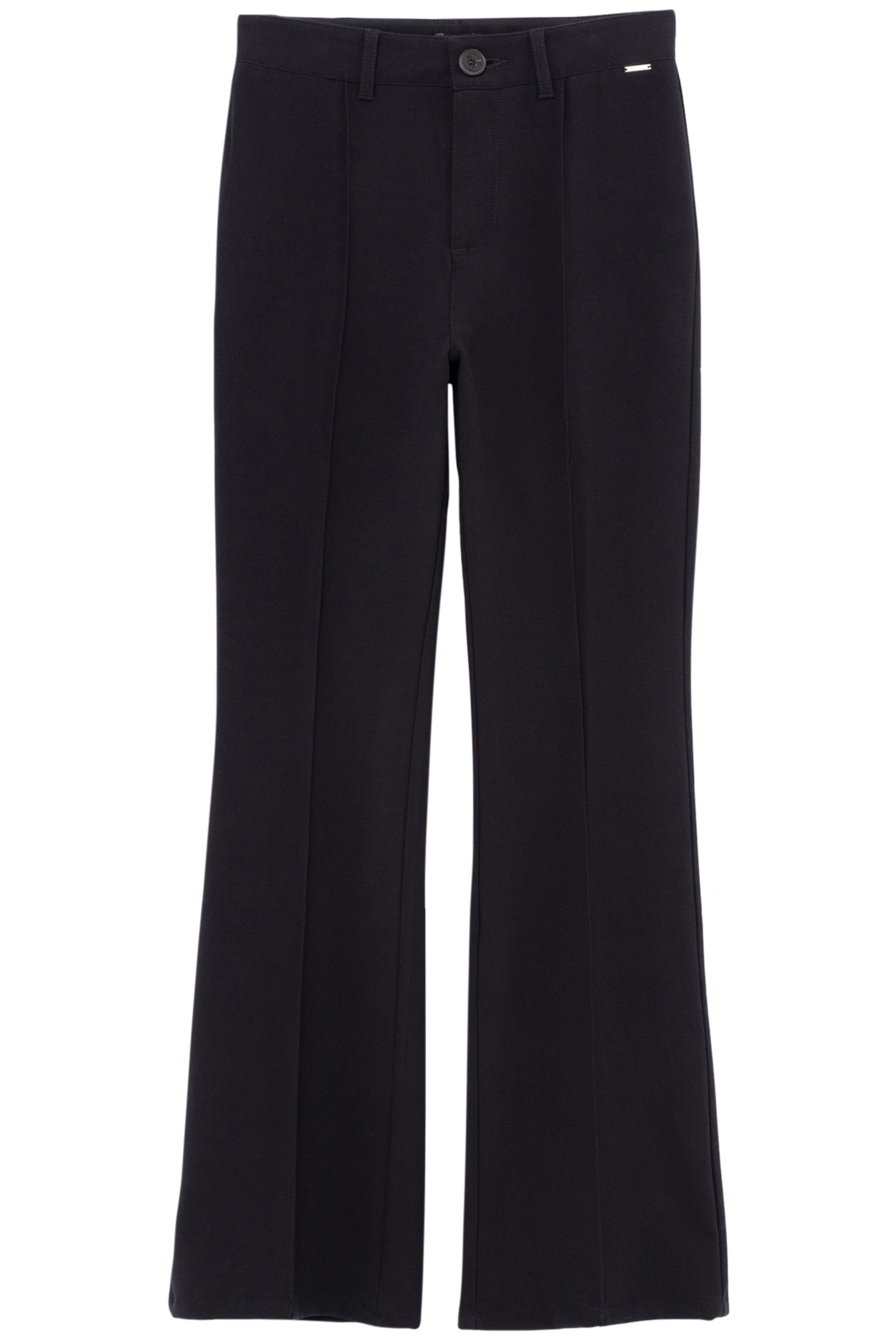BLACK FLARE PANTS WITH PLEATED EDGING FOR GIRLS 1