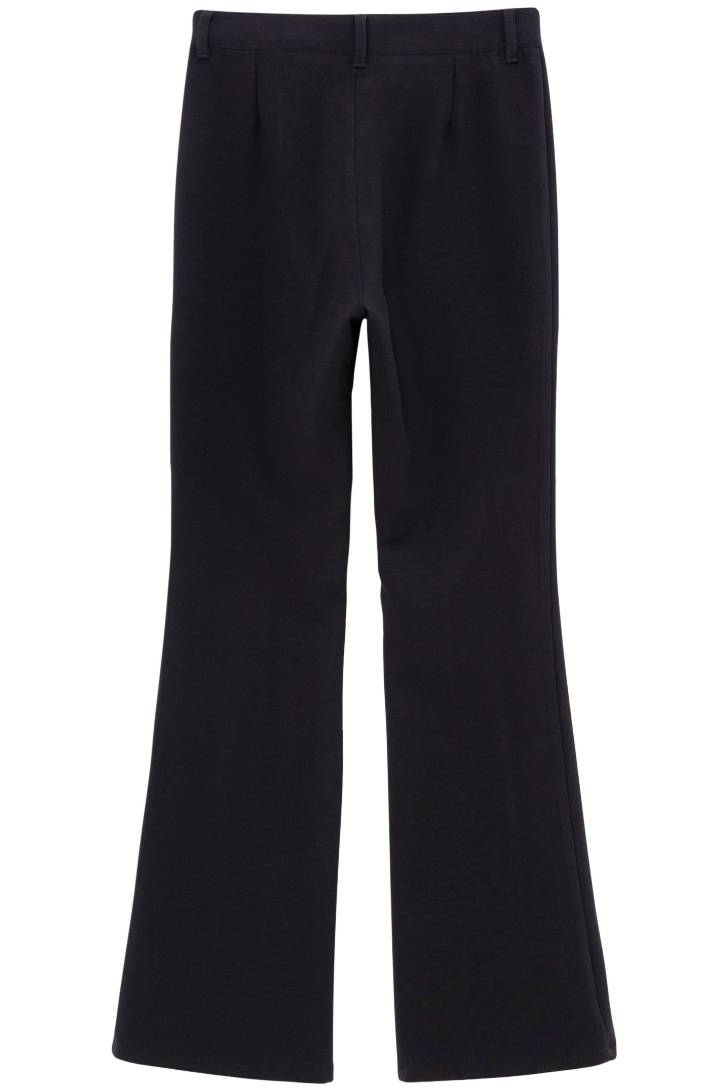 BLACK FLARE PANTS WITH PLEATED EDGING FOR GIRLS 2