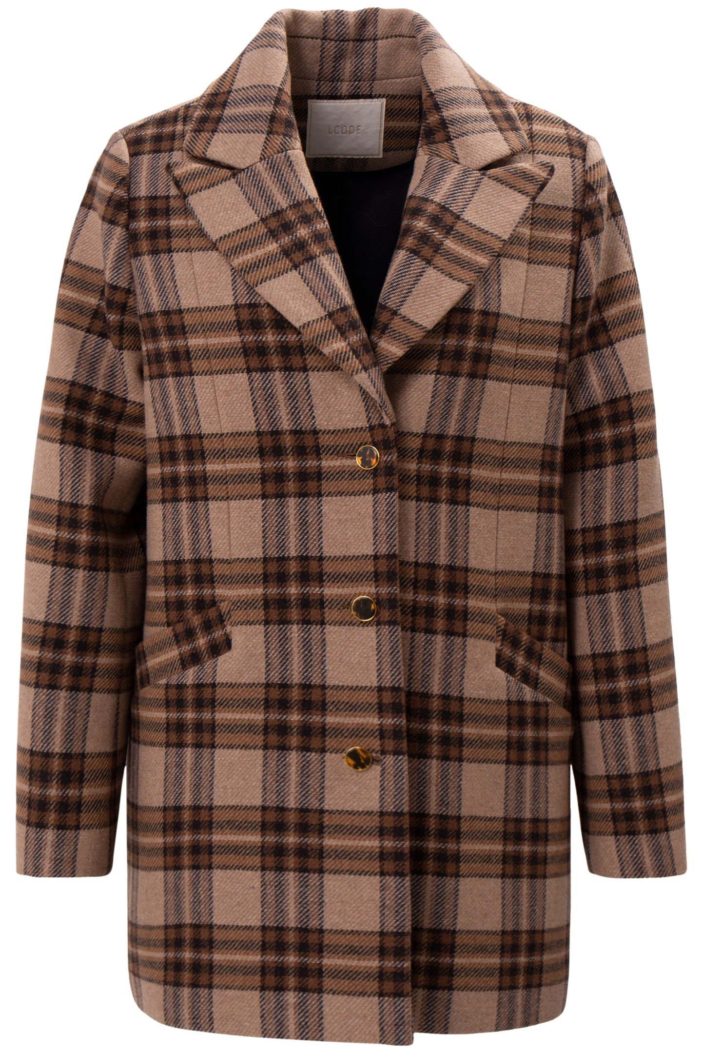CAMEL CHECK COAT 3