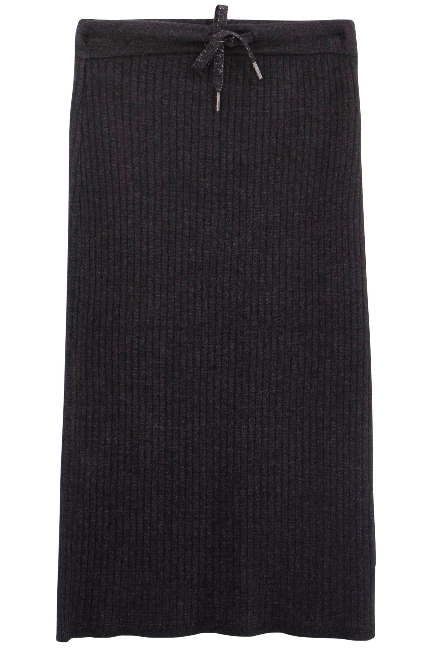 CHARCOAL RIBBED KNIT SKIRT 4