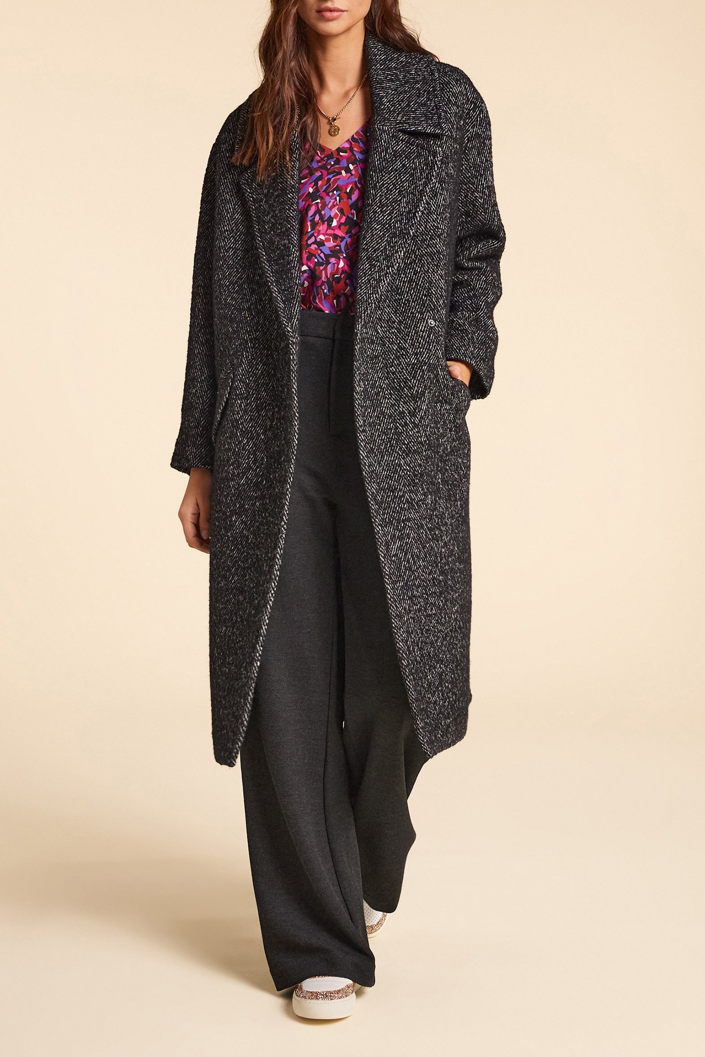 BLACK CAMOUFLAGE PRINT BLOUSE COLOR 5