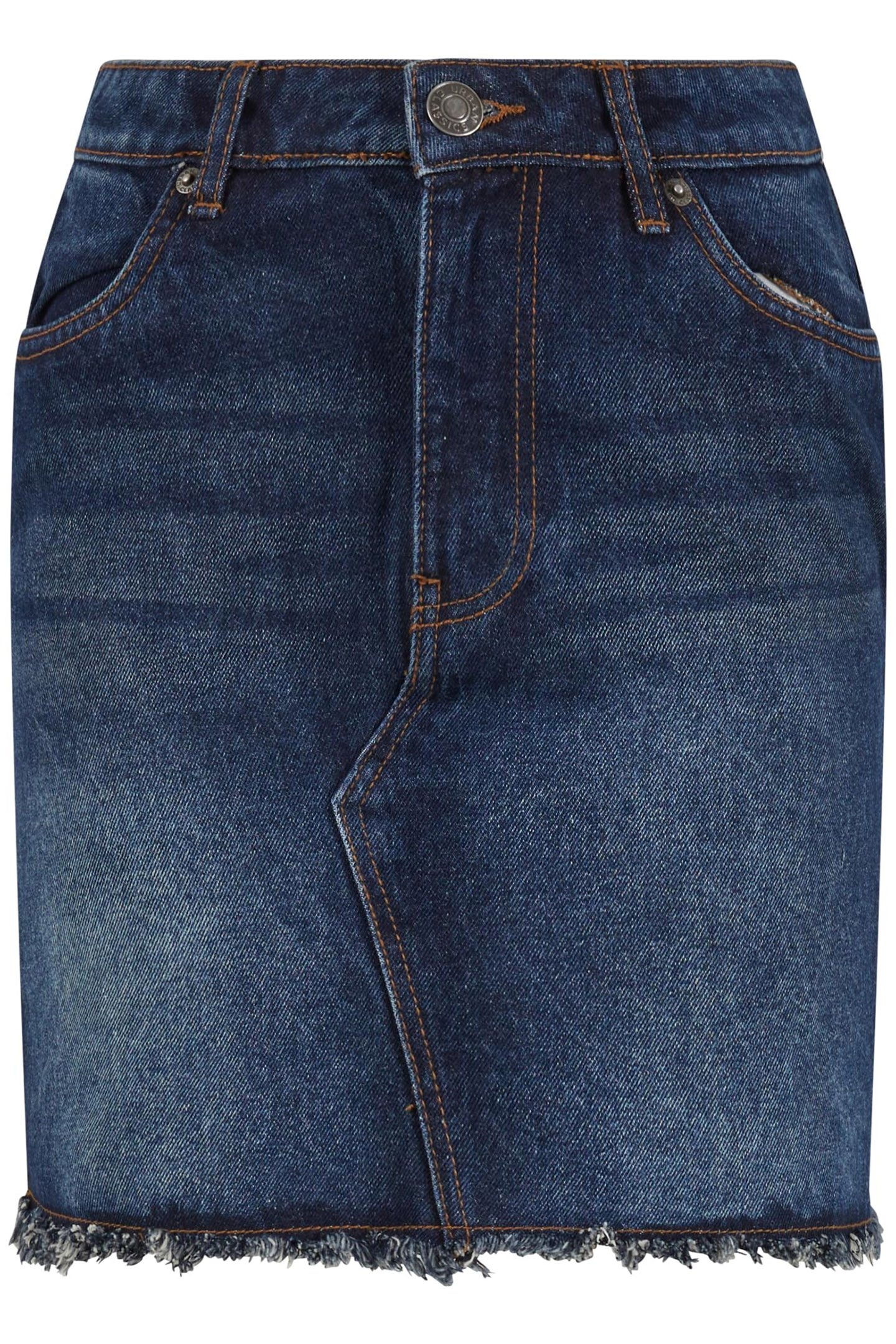 LADIES HEAVY MINI DENIM SKIRT NEW DARK BLUE WASHED 1