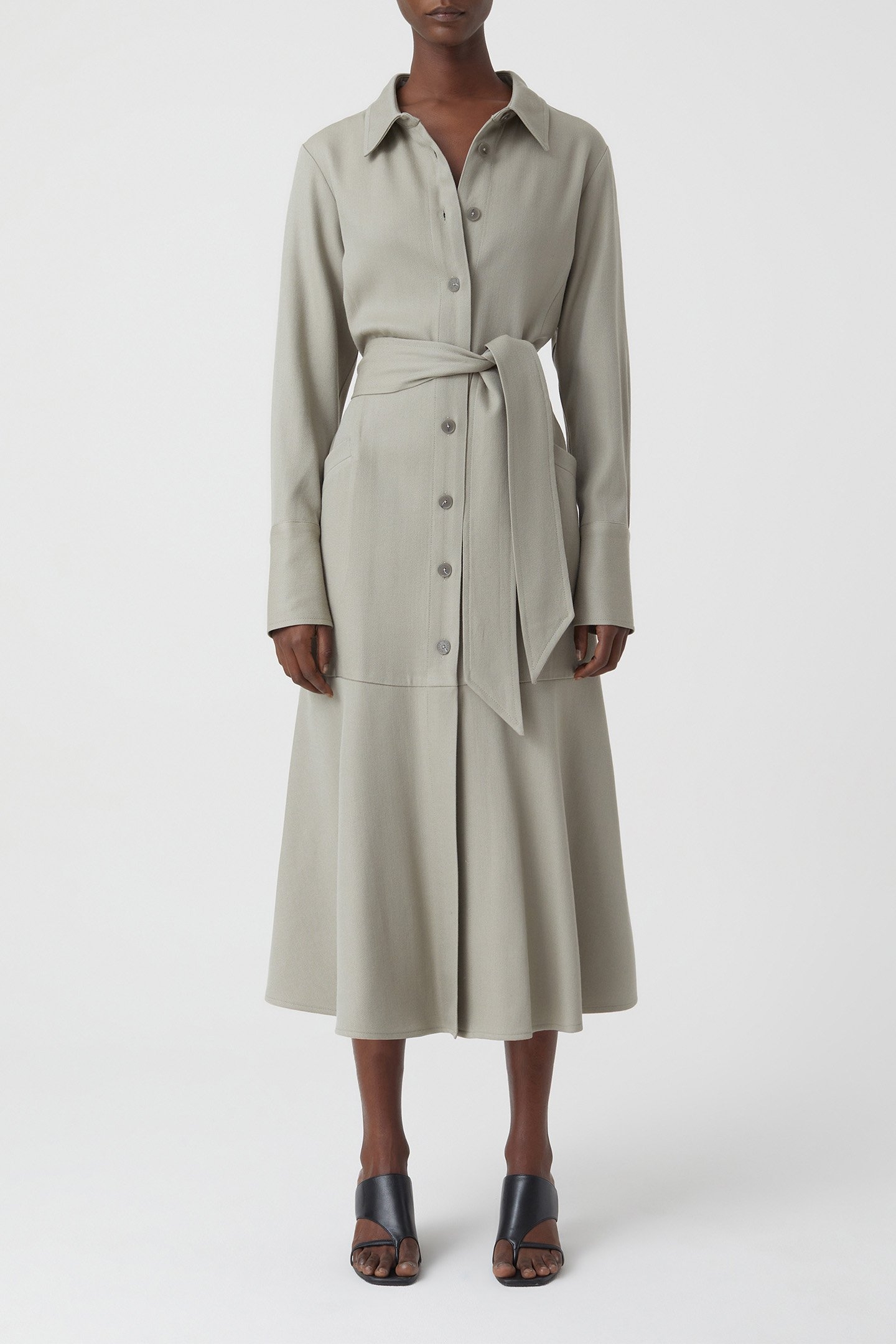 TRENCH DRESS DRESSES GREY MARBLE 1