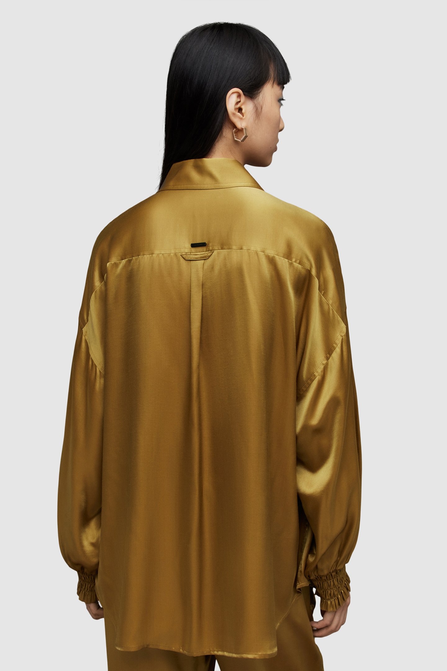 CHARLI SHIRT ECRU OLIVE GREEN 2