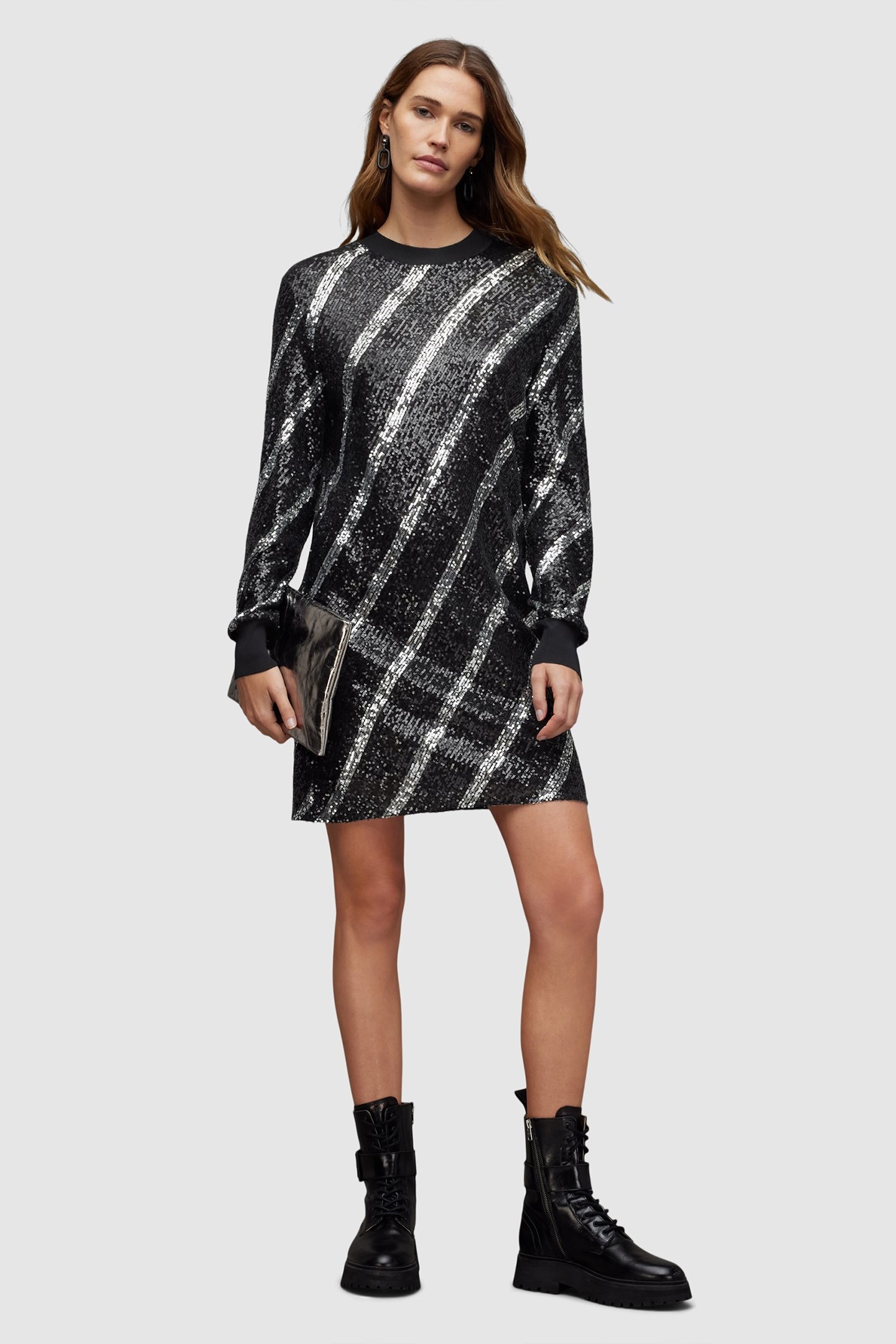JUELA BOWI DRESS BLACK/SILVER 3