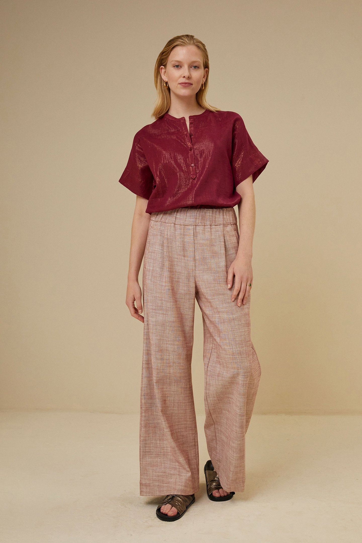 BO METALLIC BLOUSE GRENACHE 5