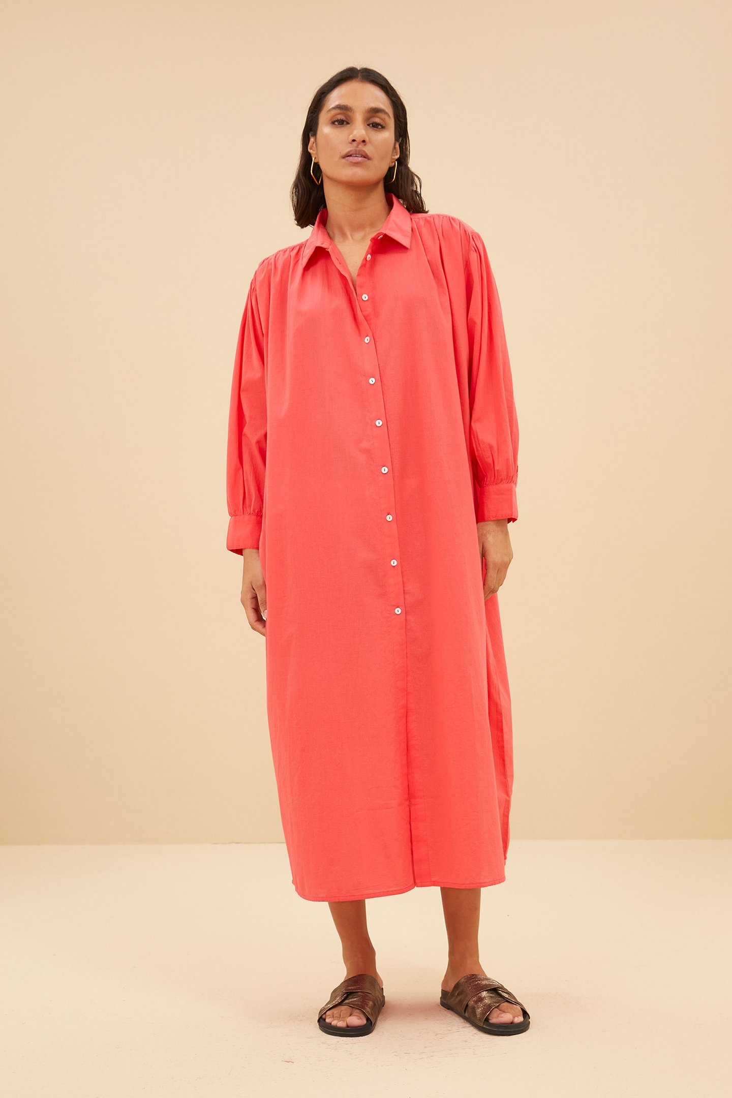 SHIRT DRESS POPPY RED 1
