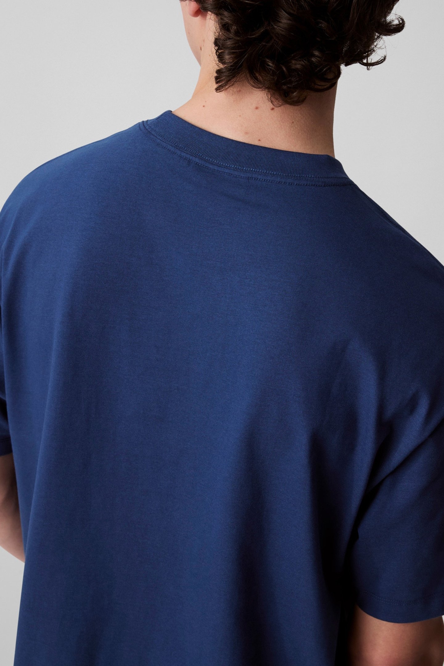 SS HERO MONOLOGO EMB RELAXED FIT CREW NECK T-SHIRT BLUE 7