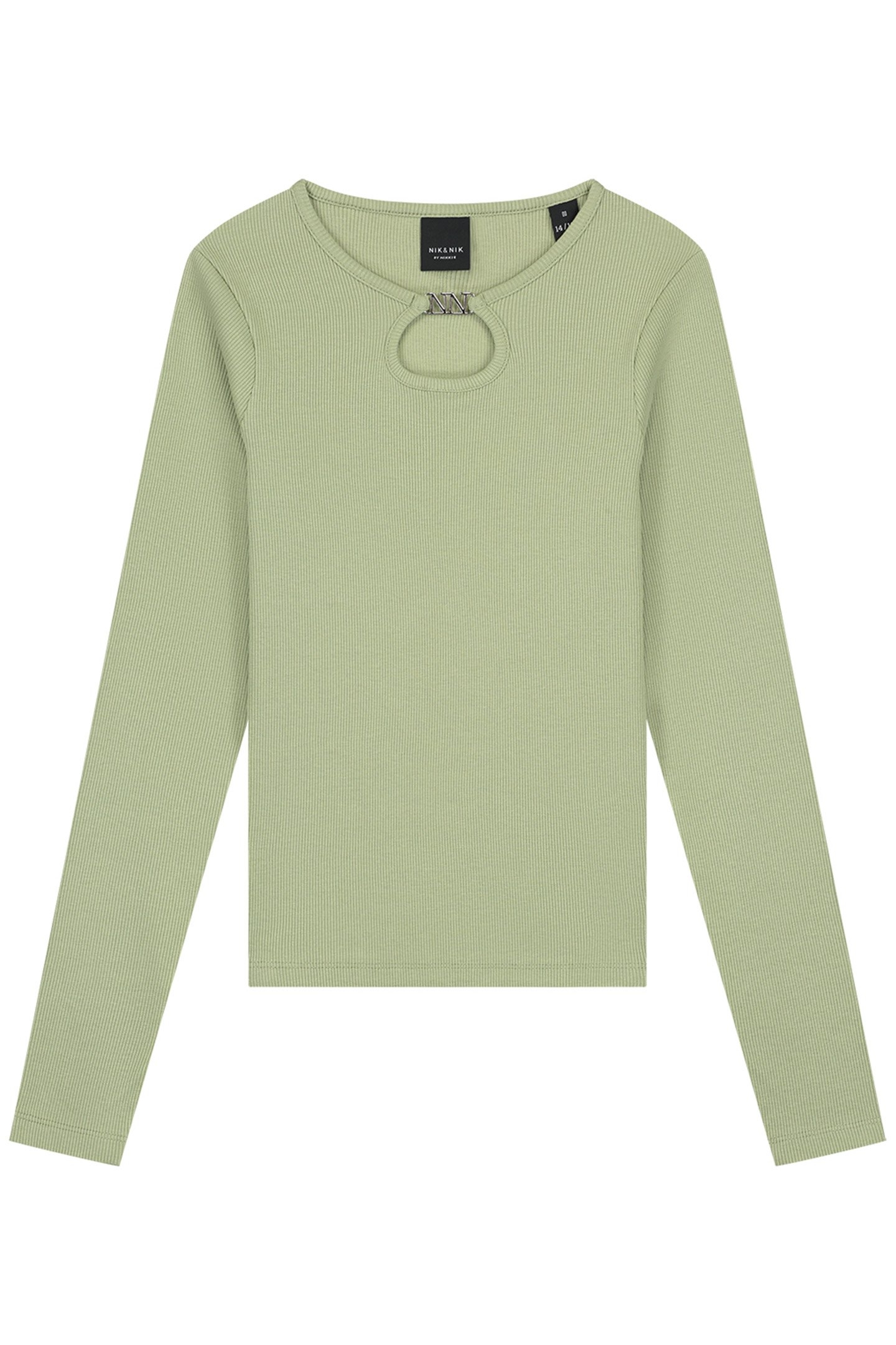 PRESLEY LS RIB TOP CROCODILE GREEN 2