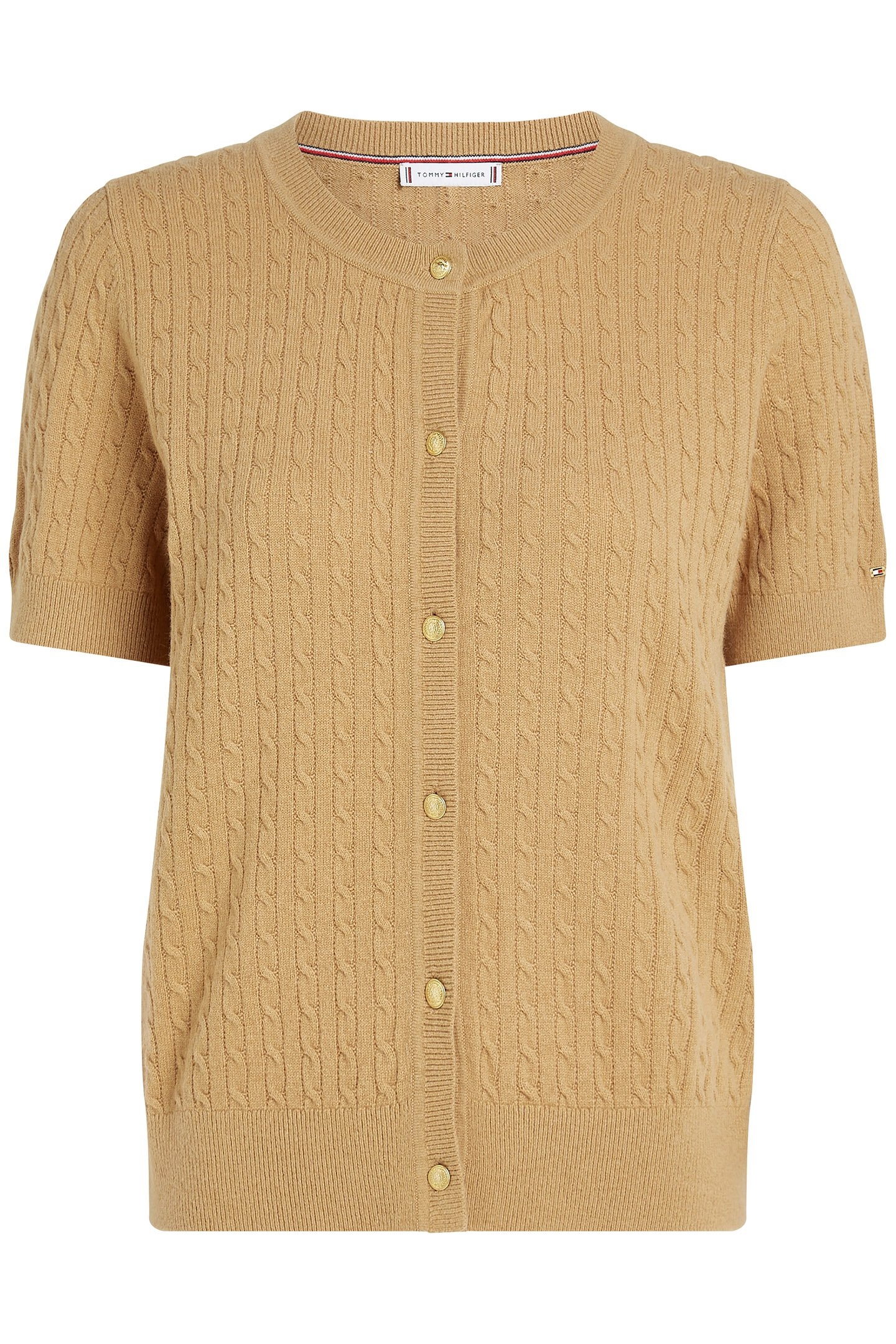 TOMMY HILFIGER REGULAR FIT KNIT VEST LIGHT BROWN 4