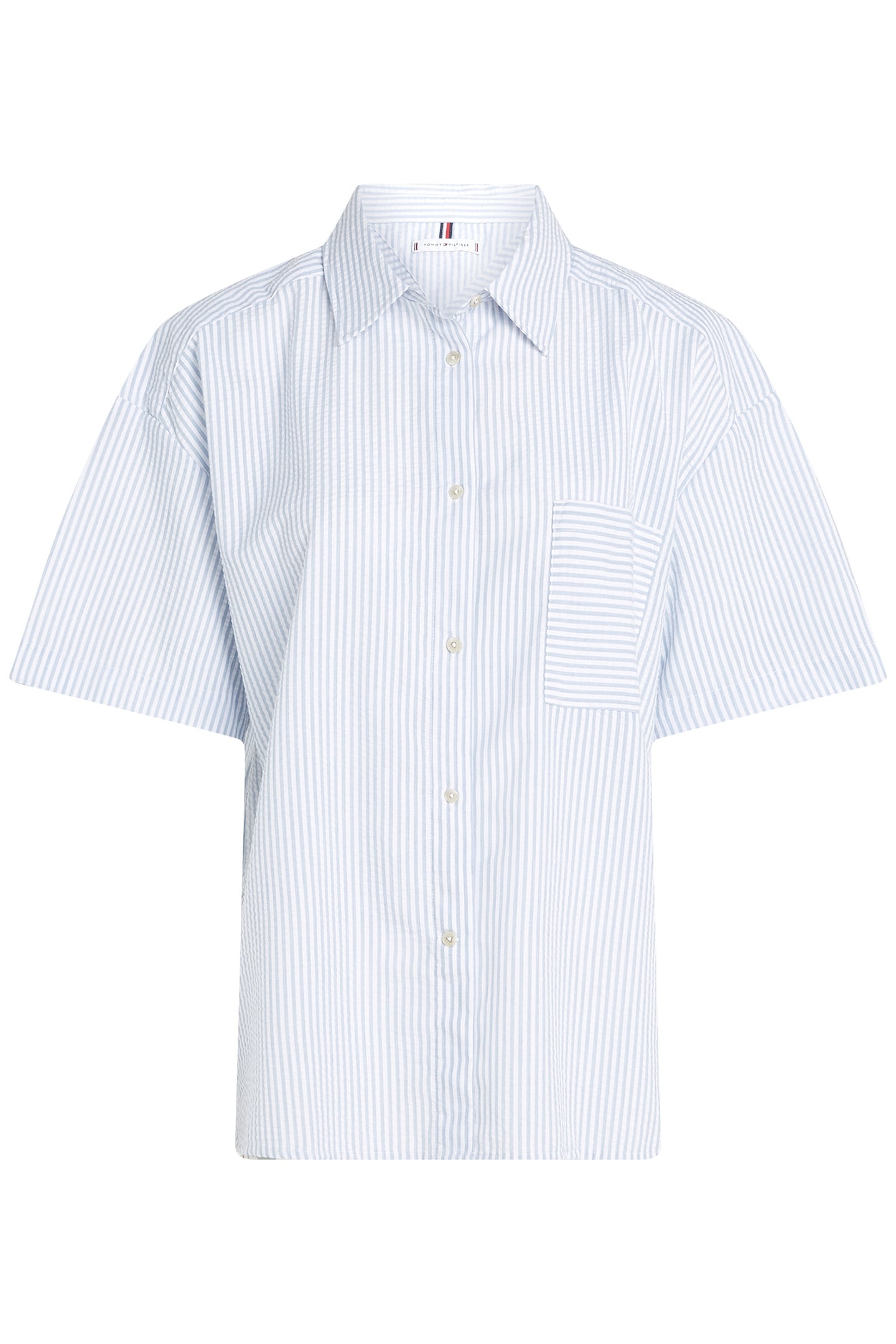 WOMEN'S NORMAL FIT BLOUSE LONG SLEEVE LIGHT BLUE/WHITE 4