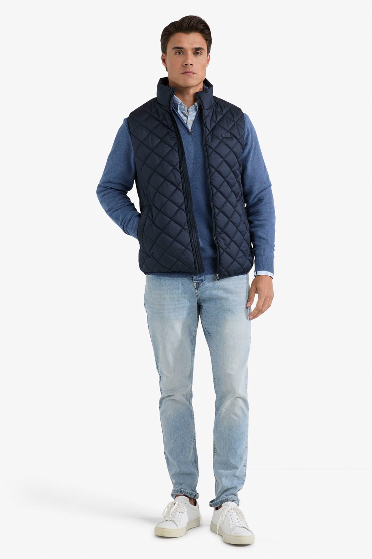 QUILTED BODYWARMER NAVY 2