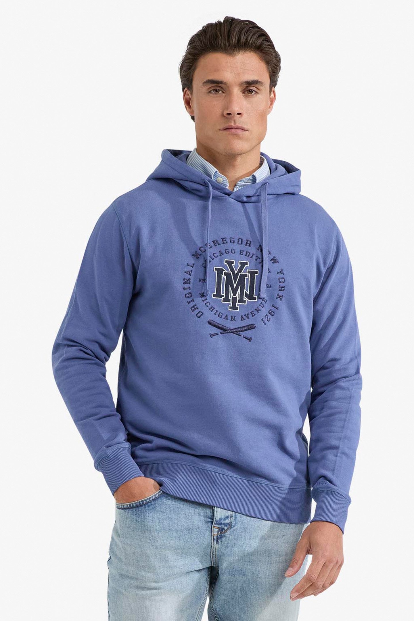 GRAPHIC HOODY NY VINTAGE BLUE 1