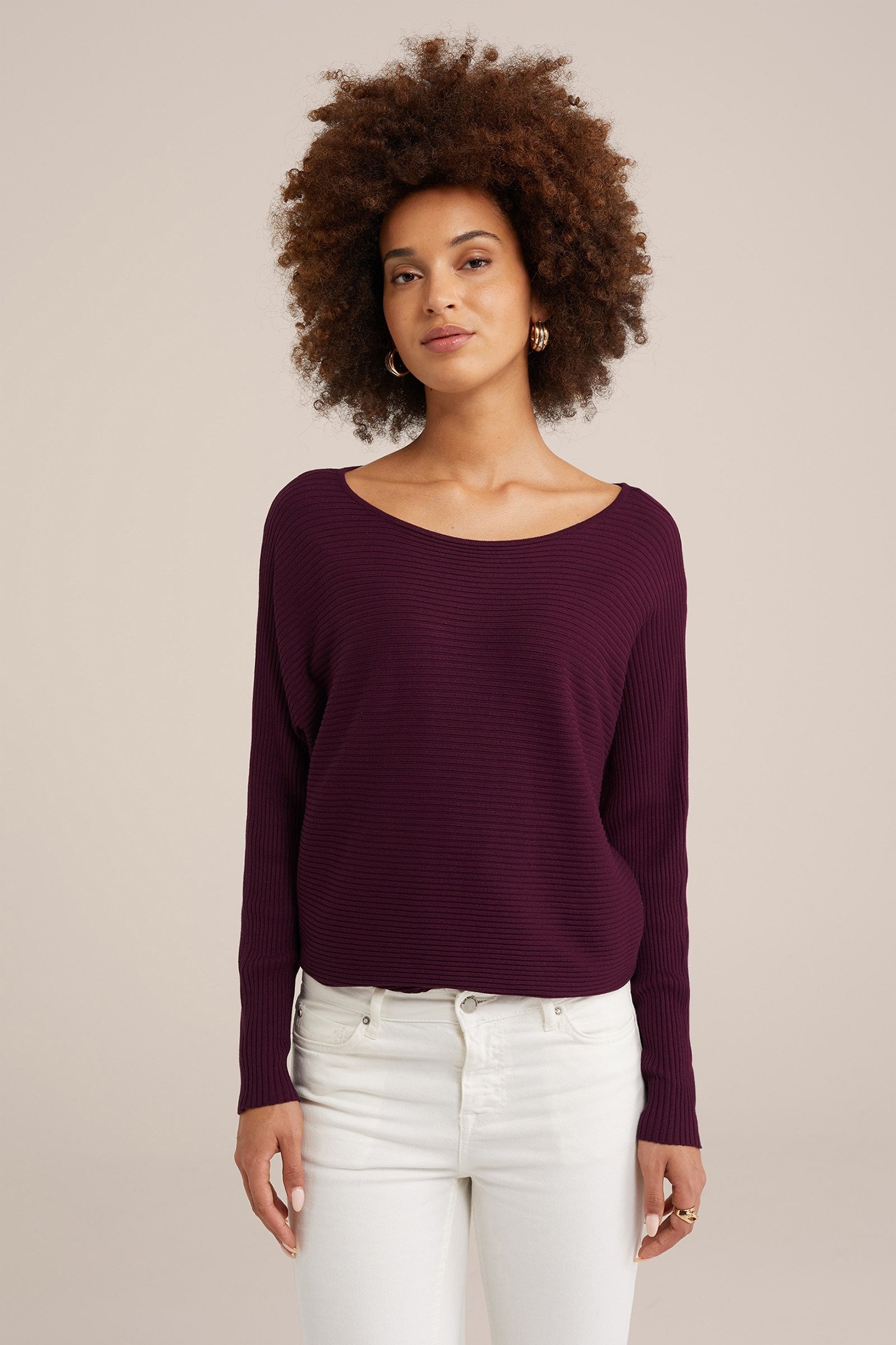 KNITTED PULLOVER DARK PURPLE 1