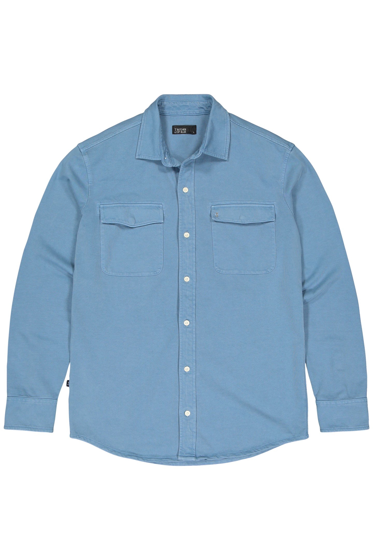 FINN POCKET JERSEY OVERSHIRT LAGOON BLUE 3