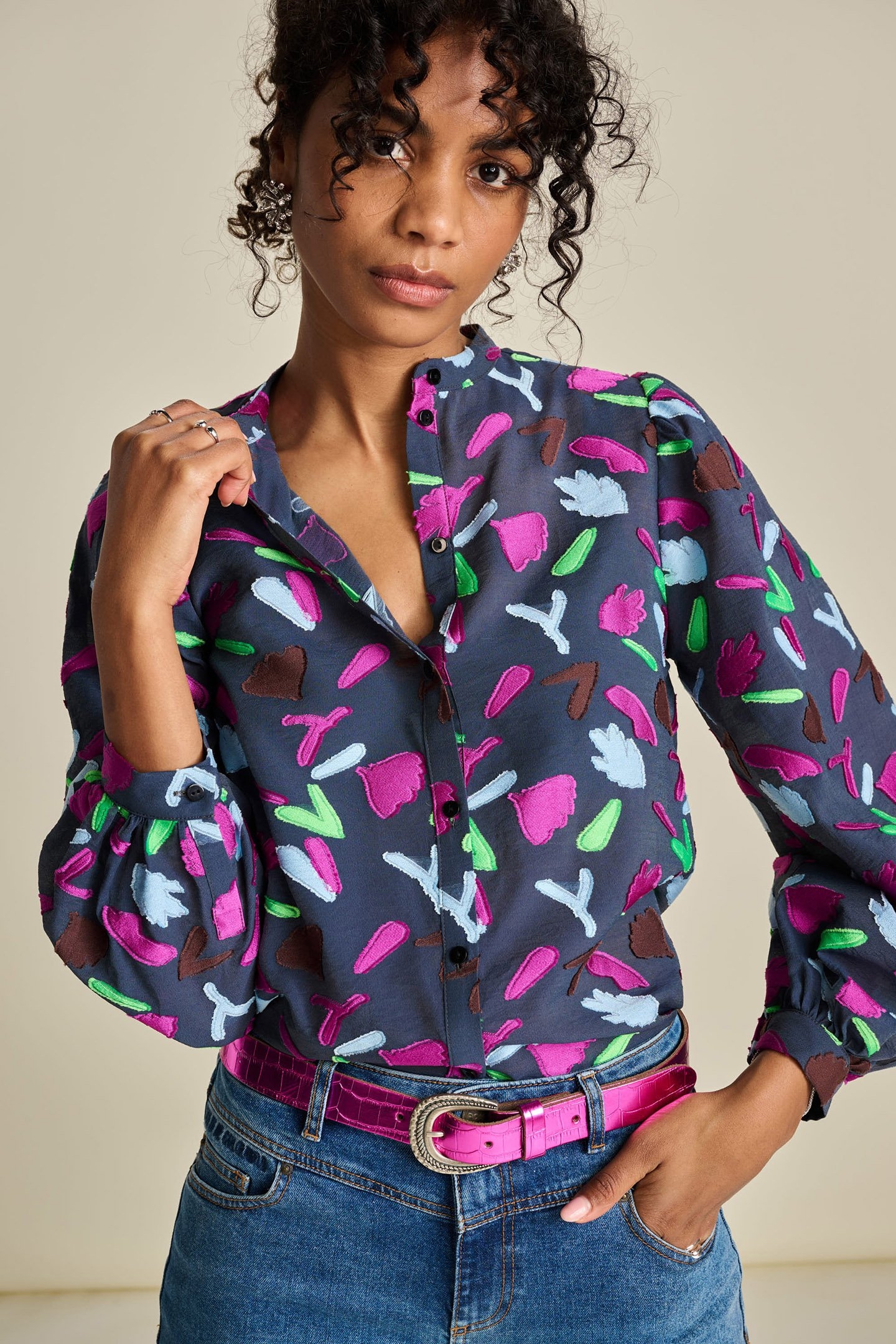 BLOUSE - FEATHERFEST BLUE 5