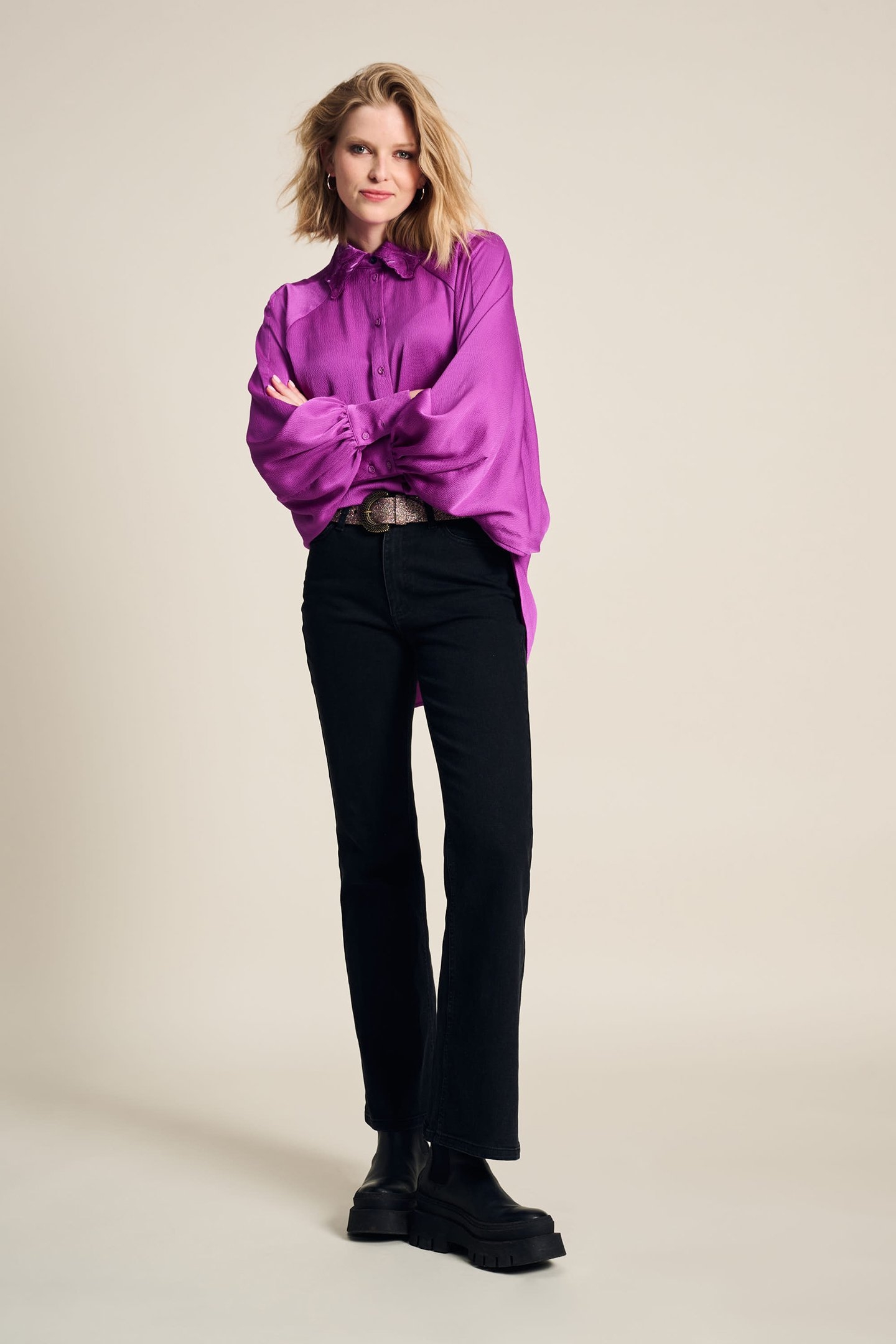 BLOUSE - FEATHERS CACTUS PINK 3