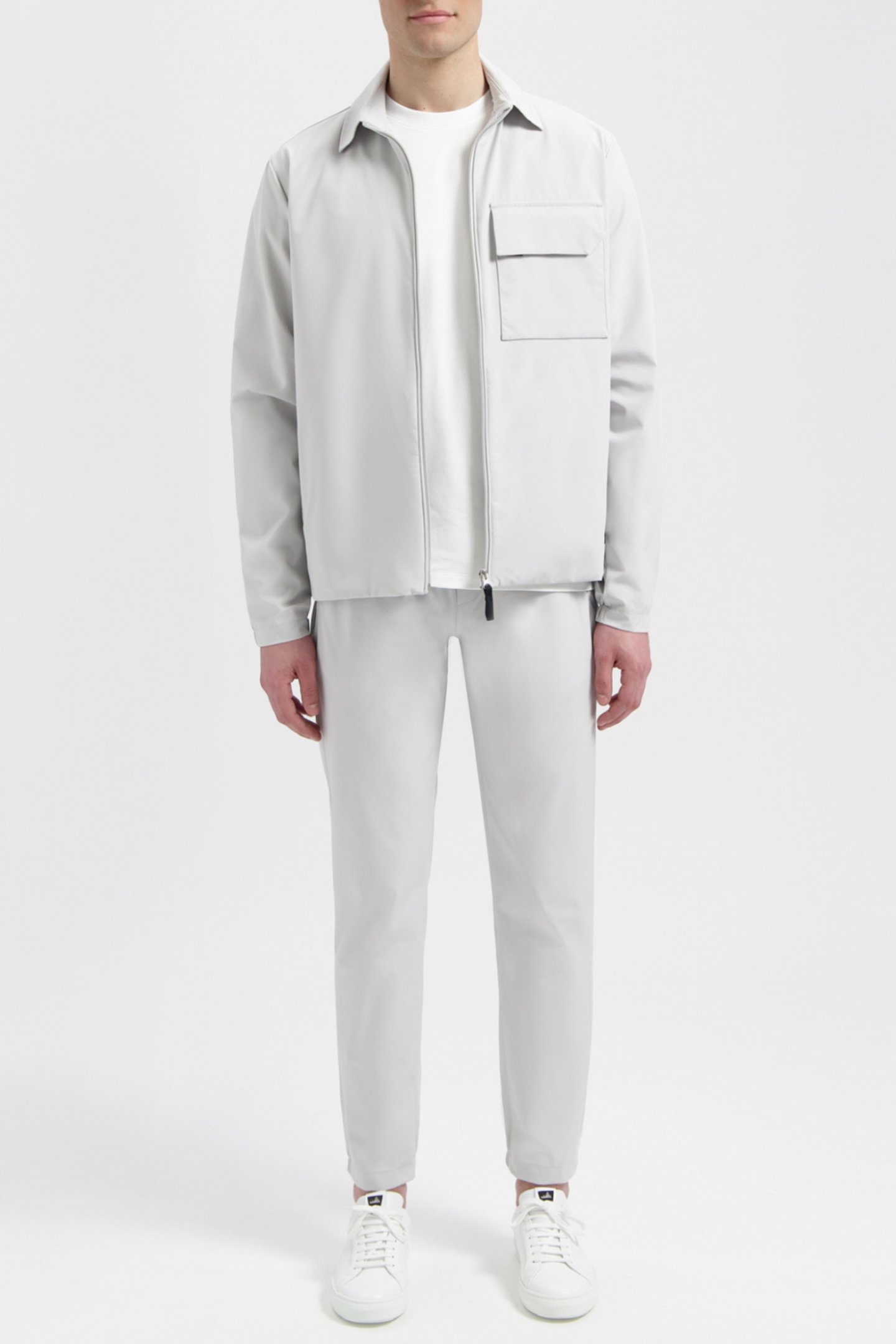 MARSH | TECH STRETCH SHIRT JACKET LIGHT GREY 1