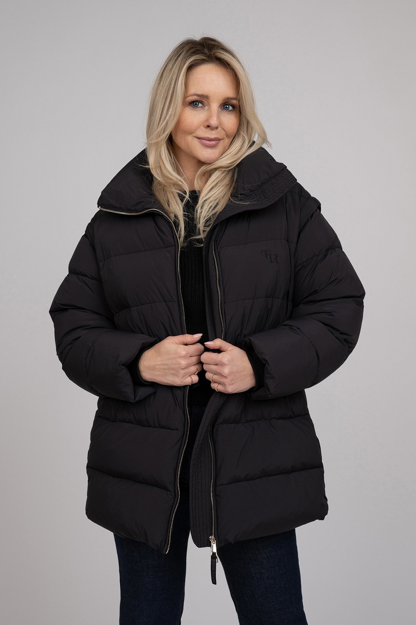 DREW SHORT PUFFER COAT BLACK 1