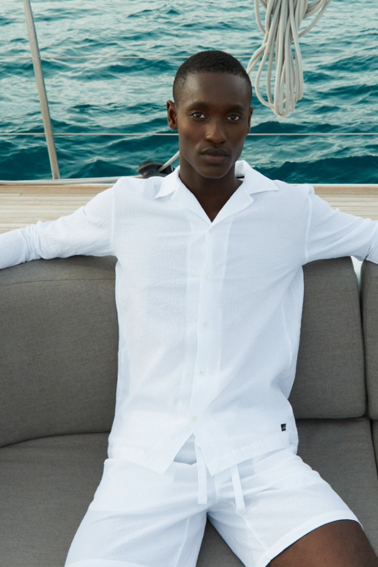 COOKE | STRETCH SEERSUCKER SHIRT PURE WHITE 2