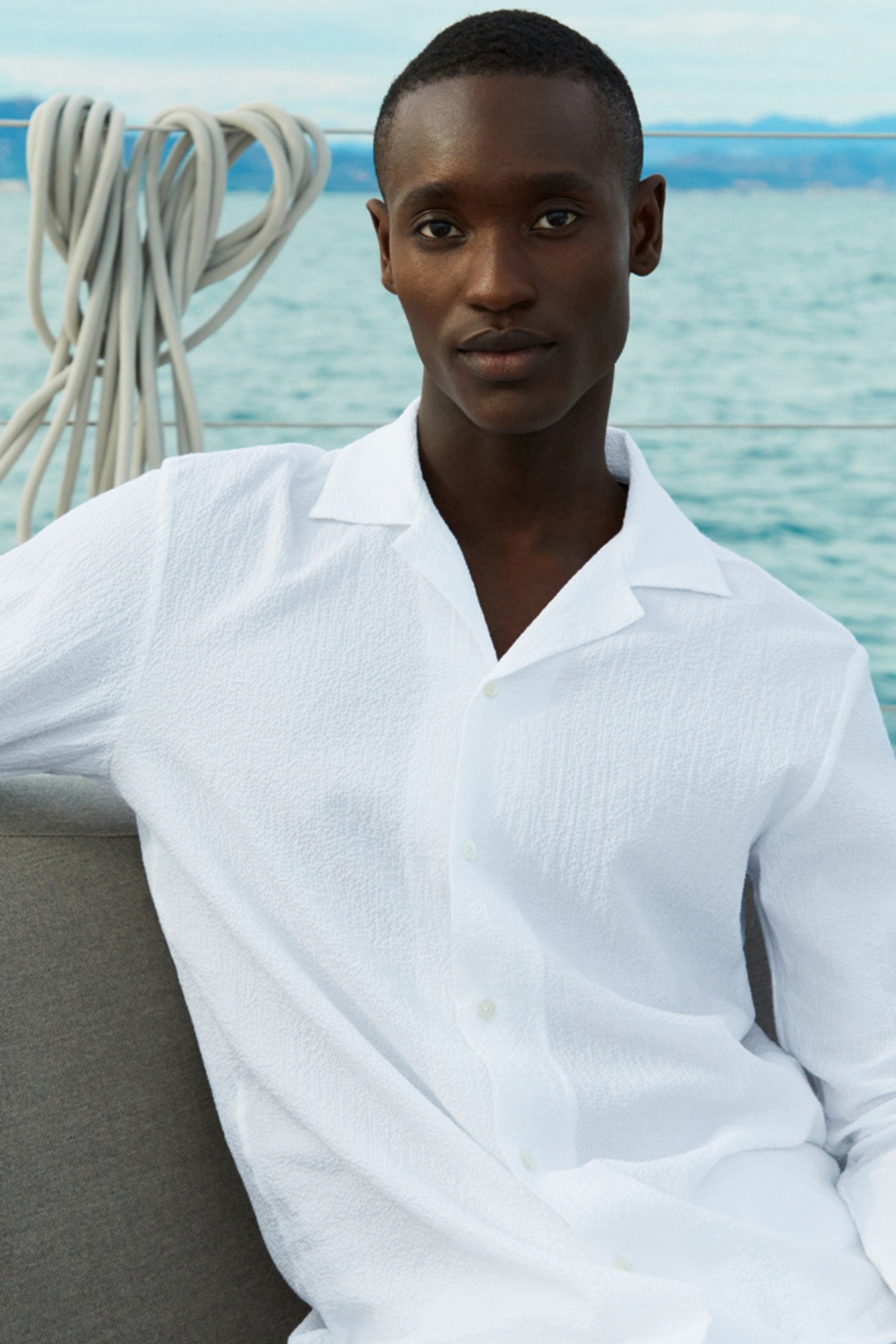 COOKE | STRETCH SEERSUCKER SHIRT PURE WHITE 3